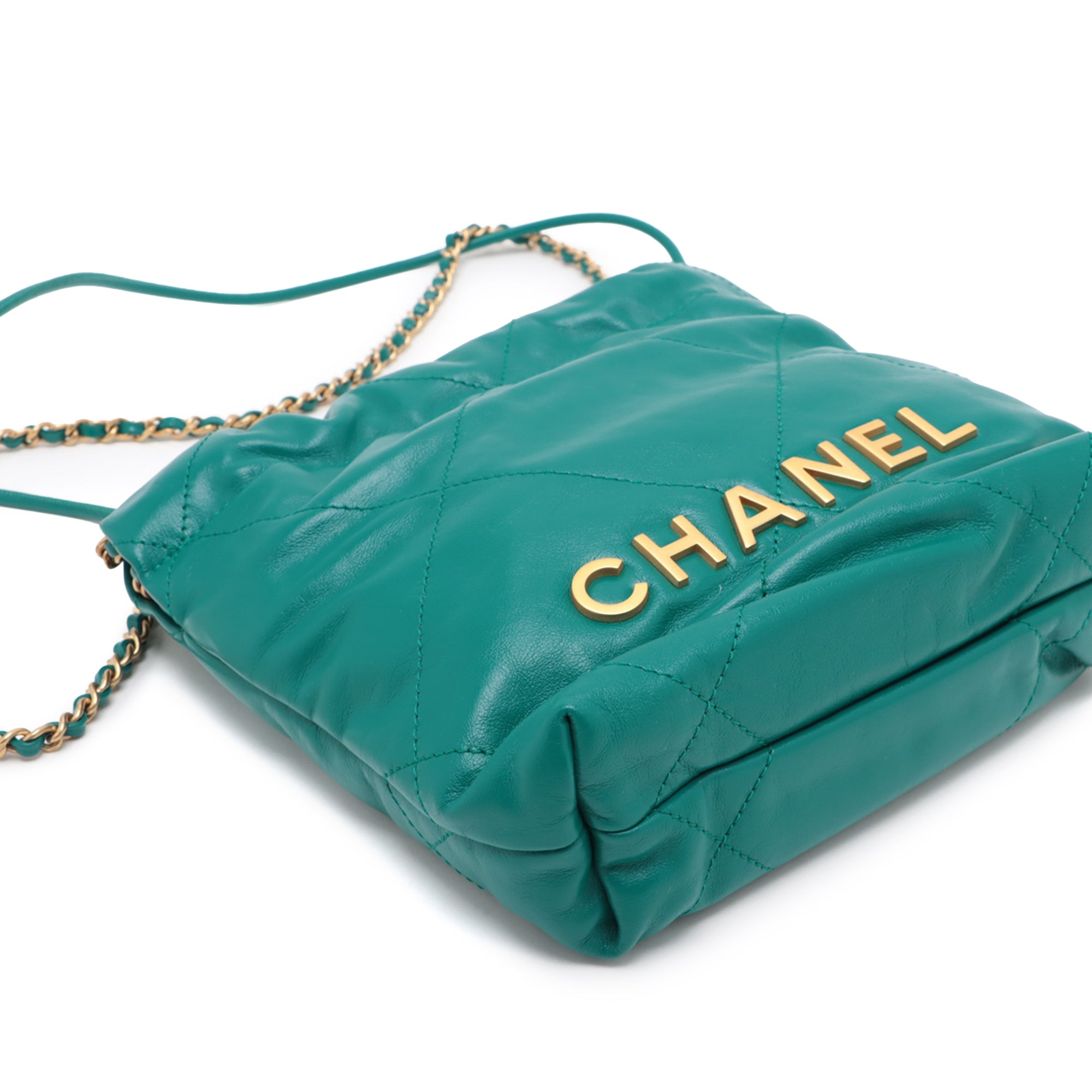 Chanel Mini Shiny Calfskin 22 Handbag - image 7