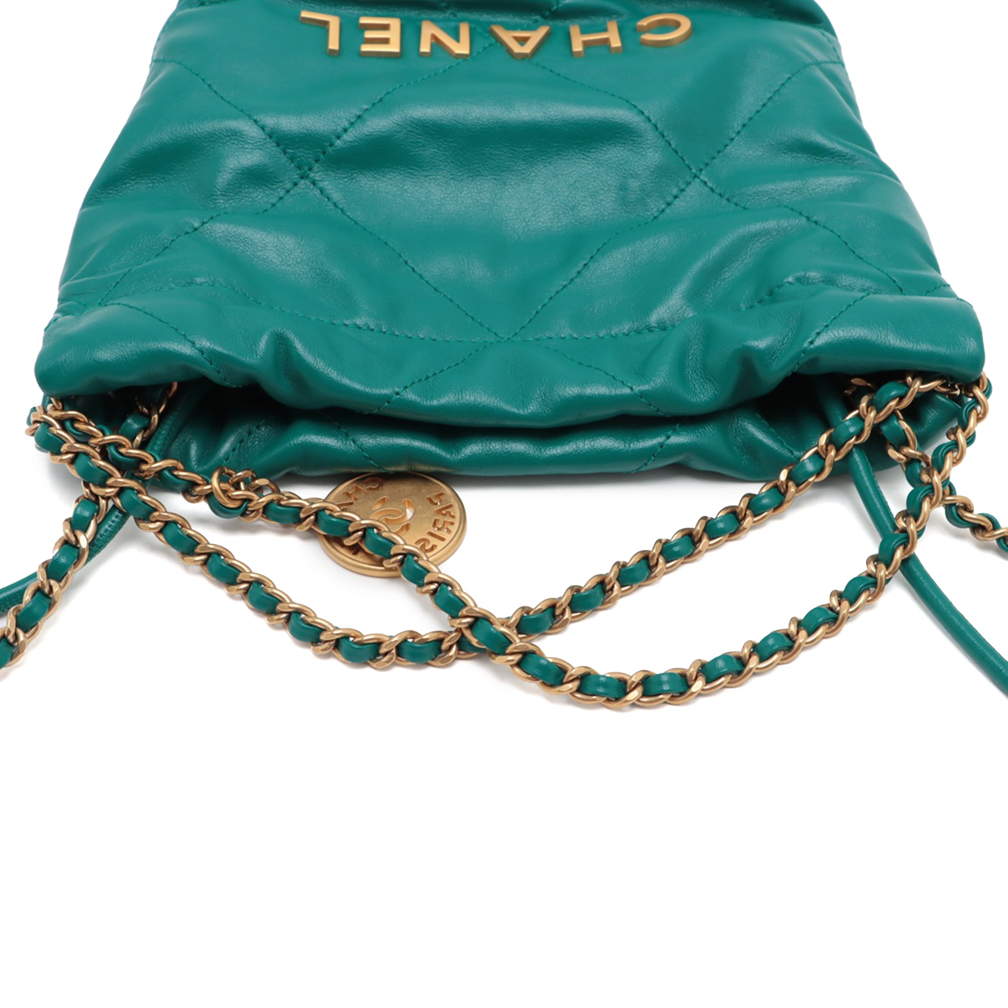 Chanel Mini Shiny Calfskin 22 Handbag - image 8