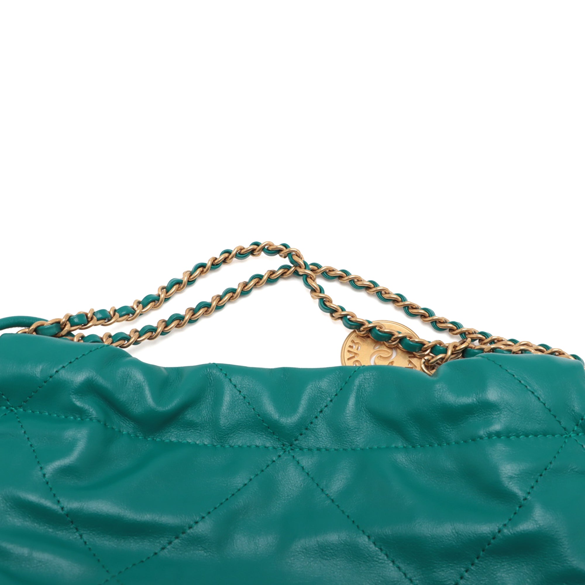 Chanel Mini Shiny Calfskin 22 Handbag - image 9
