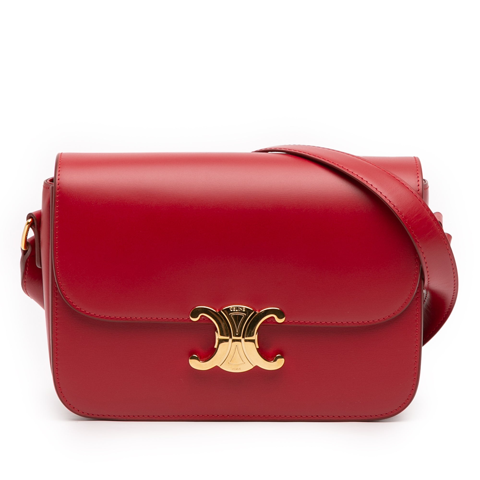 Celine Classique Shiny Calfskin Triomphe Crossbody - image 1