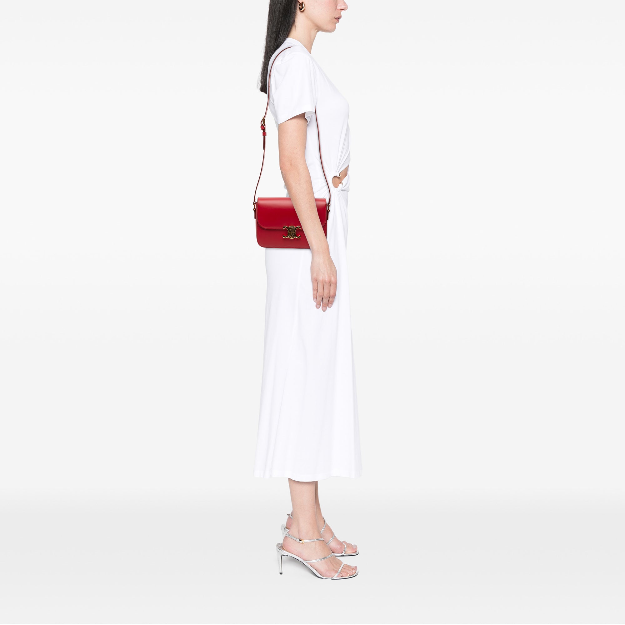 Celine Classique Shiny Calfskin Triomphe Crossbody - image 11