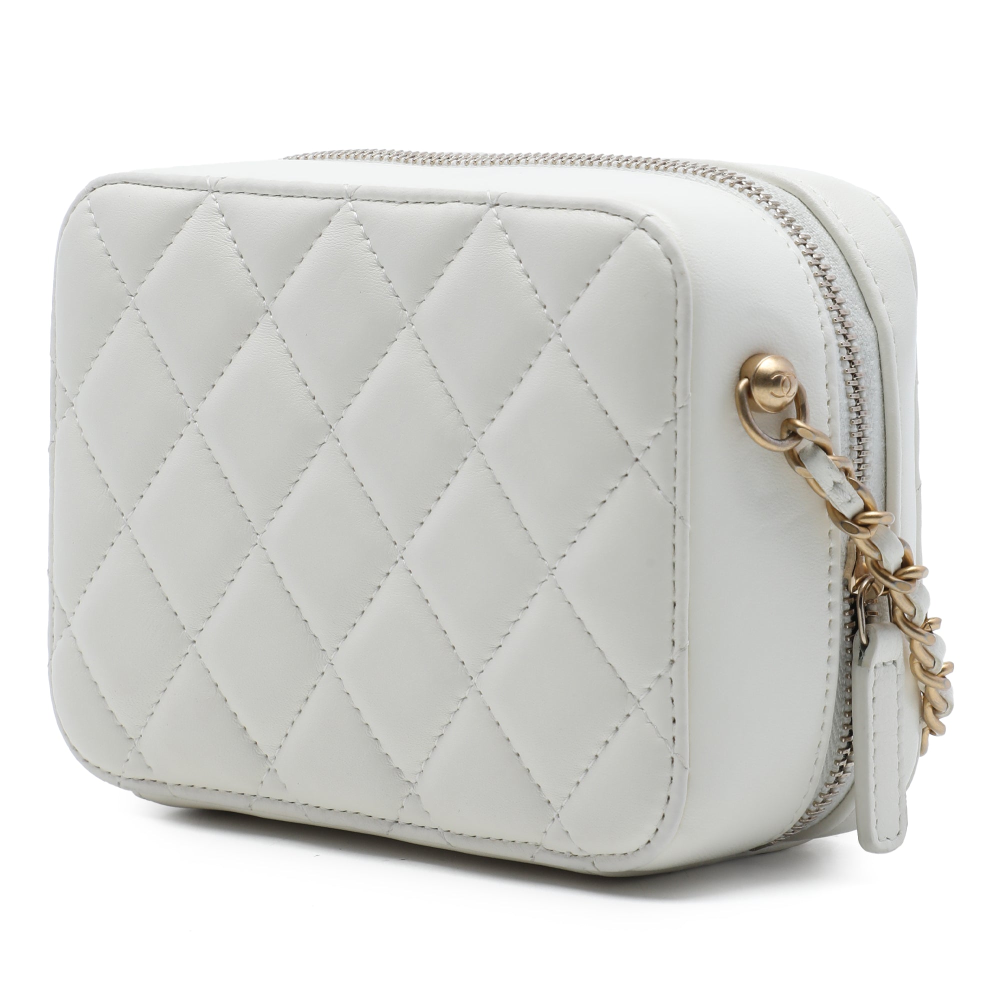 Chanel CC Quilted Lambskin Pearl Crush Camera Bag - image 2