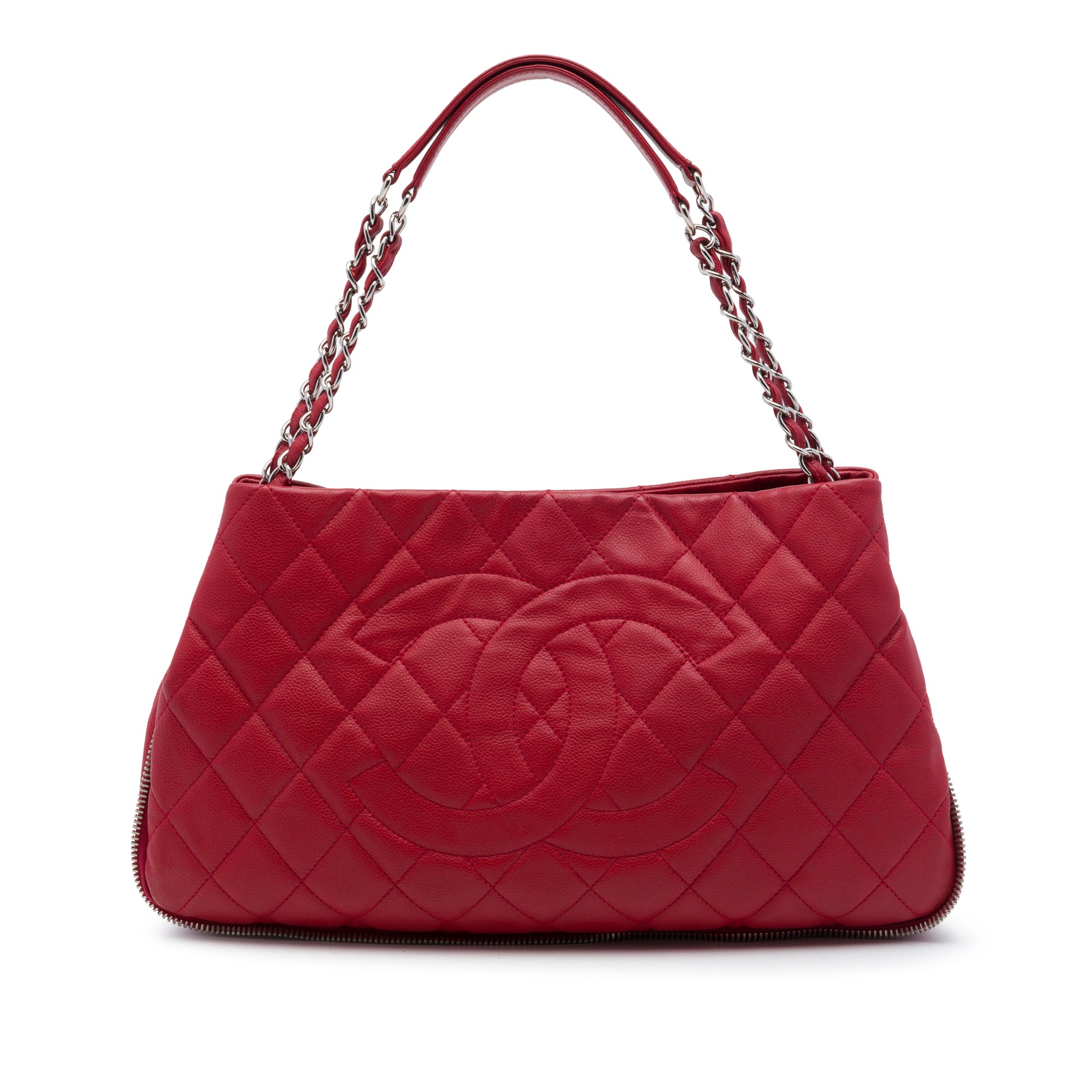 Chanel Quilted Caviar Expandable Zip Tote - image 1