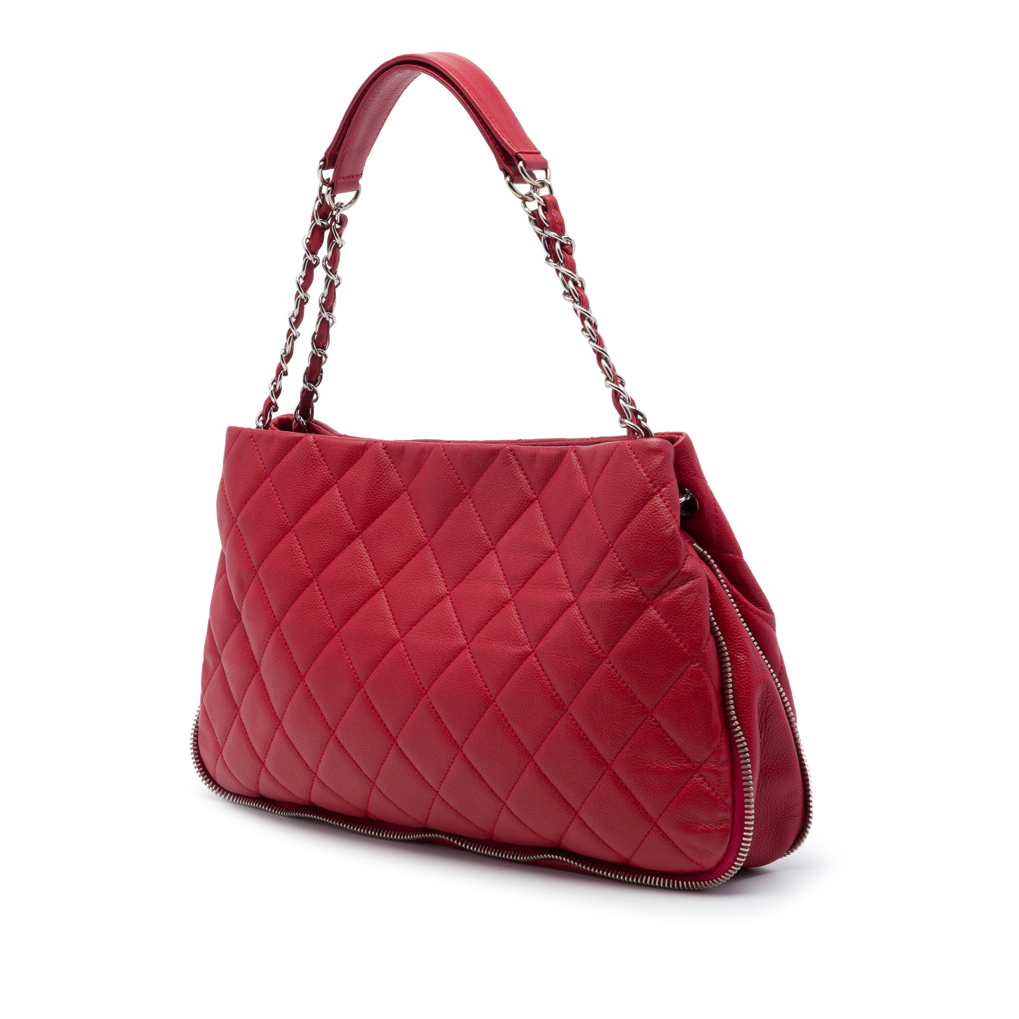 Chanel Quilted Caviar Expandable Zip Tote - image 2