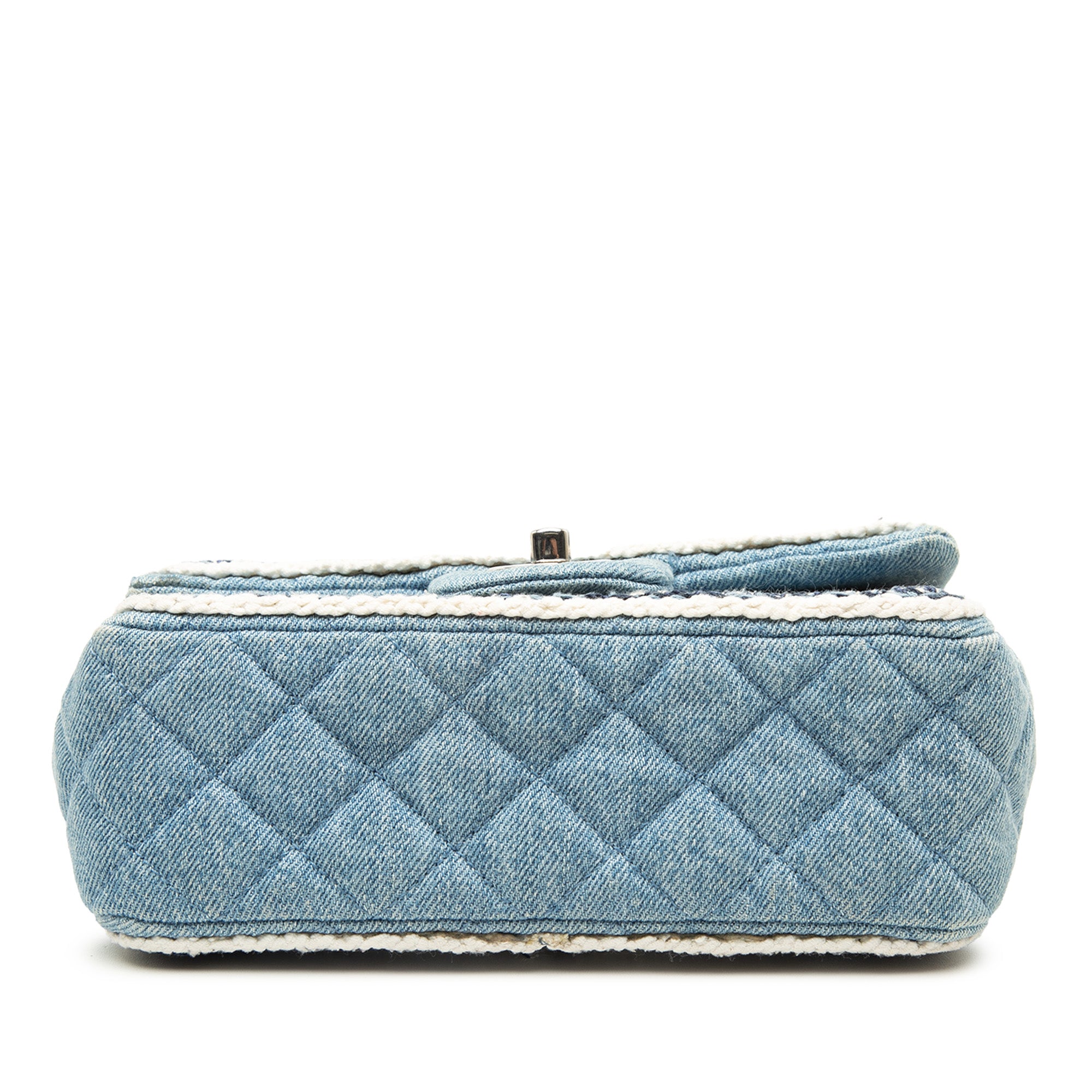 Chanel Mini Rectangular Classic Denim Braided Single Flap - image 3