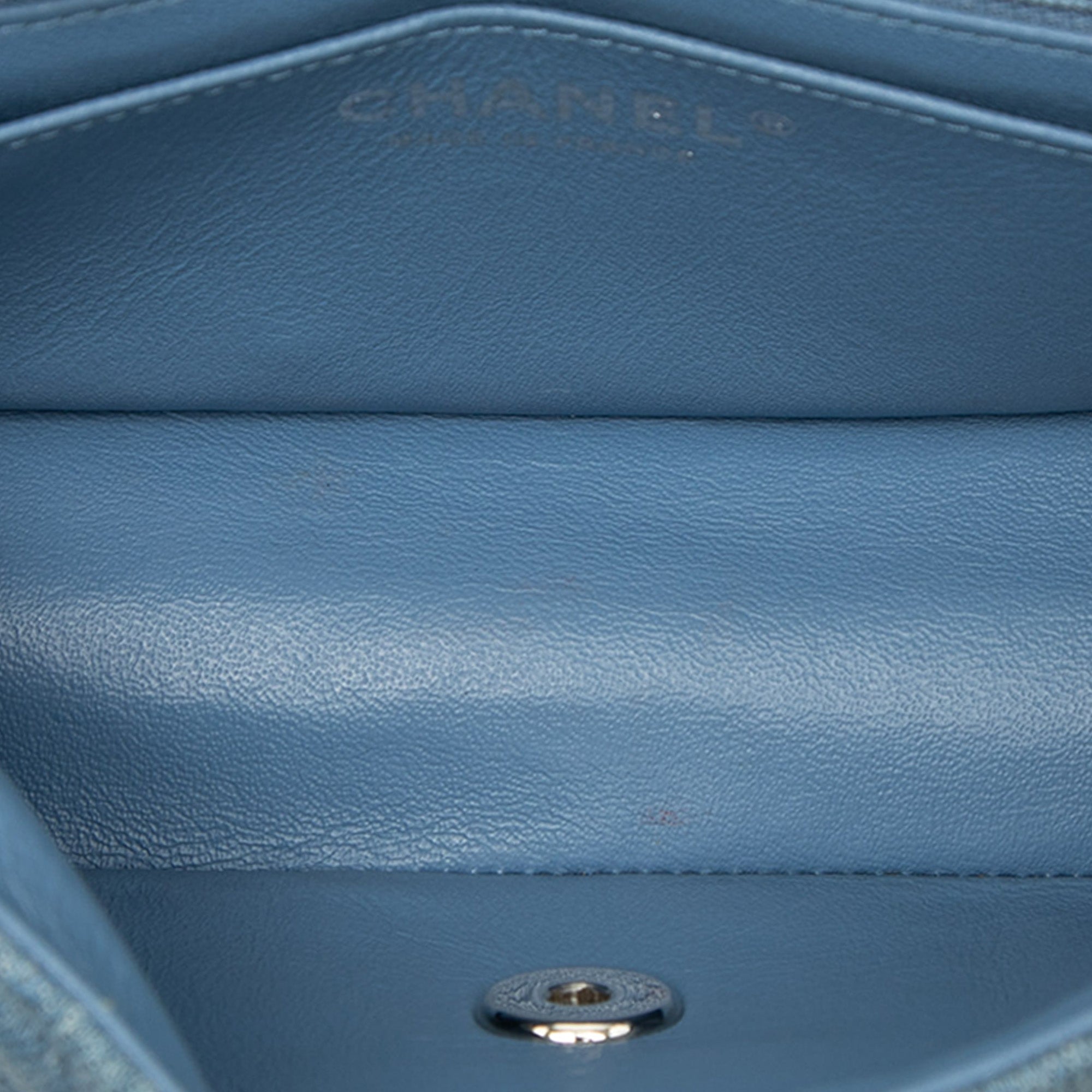Chanel Mini Rectangular Classic Denim Braided Single Flap - image 4