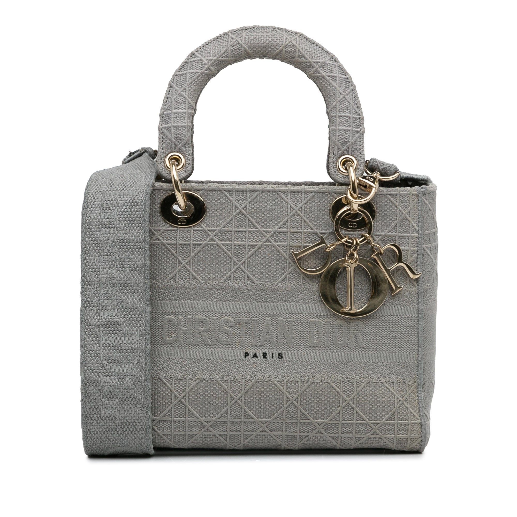Dior Medium Embroidered Canvas Cannage Lady D Lite - image 1