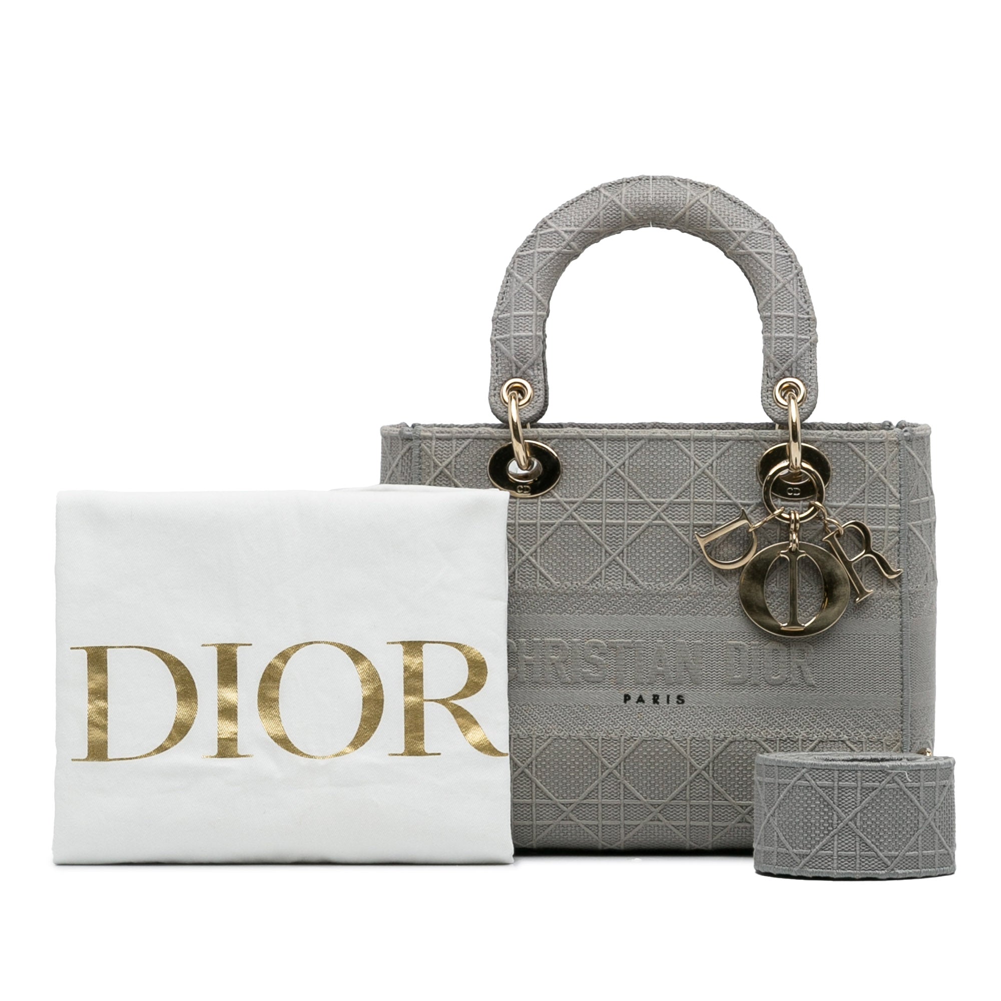 Dior Medium Embroidered Canvas Cannage Lady D Lite - image 10