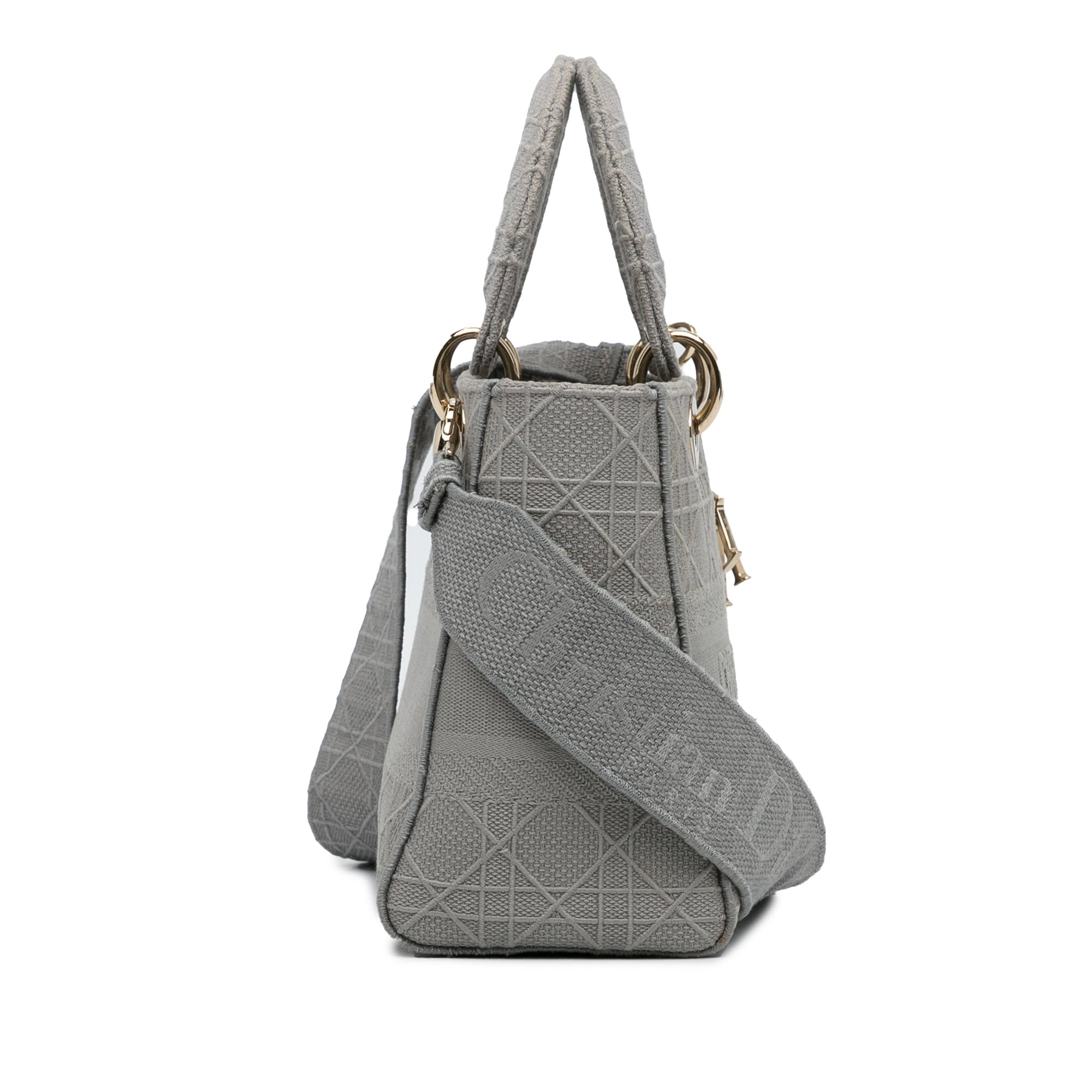 Dior Medium Embroidered Canvas Cannage Lady D Lite - image 3