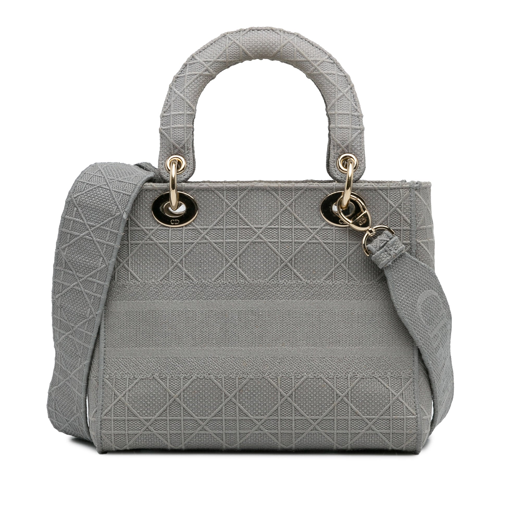 Dior Medium Embroidered Canvas Cannage Lady D Lite - image 4