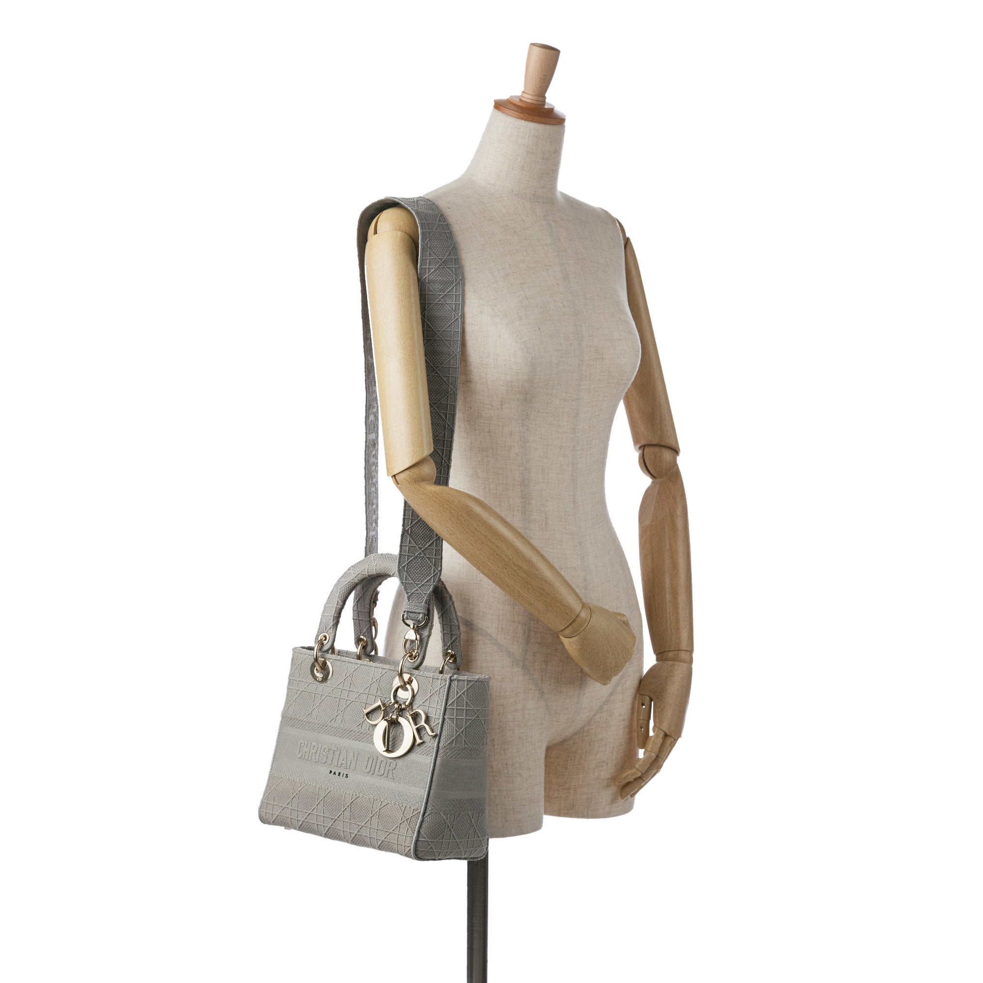 Dior Medium Embroidered Canvas Cannage Lady D Lite - image 9