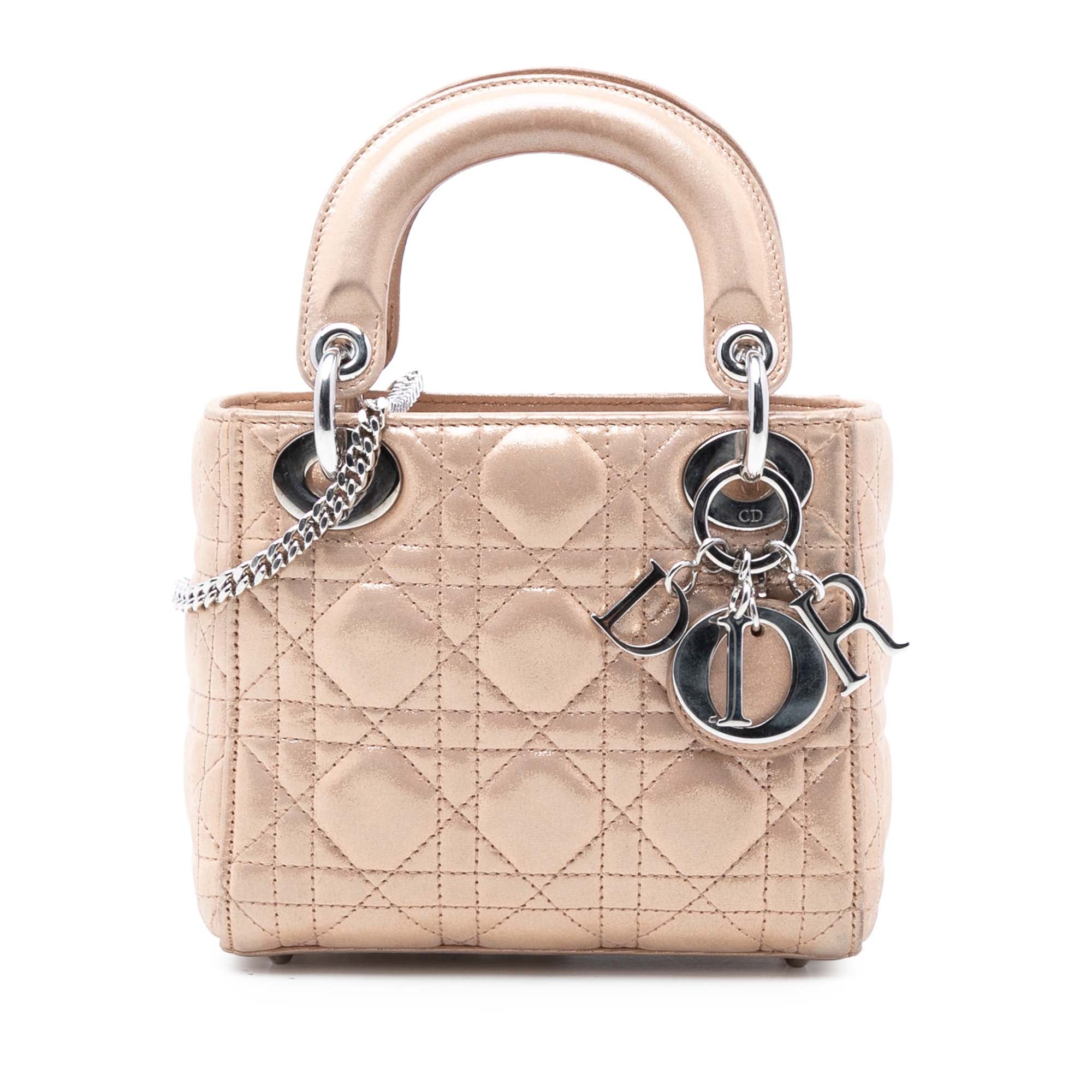 Dior Mini Iridescent Lambskin Cannage Lady Dior - image 1