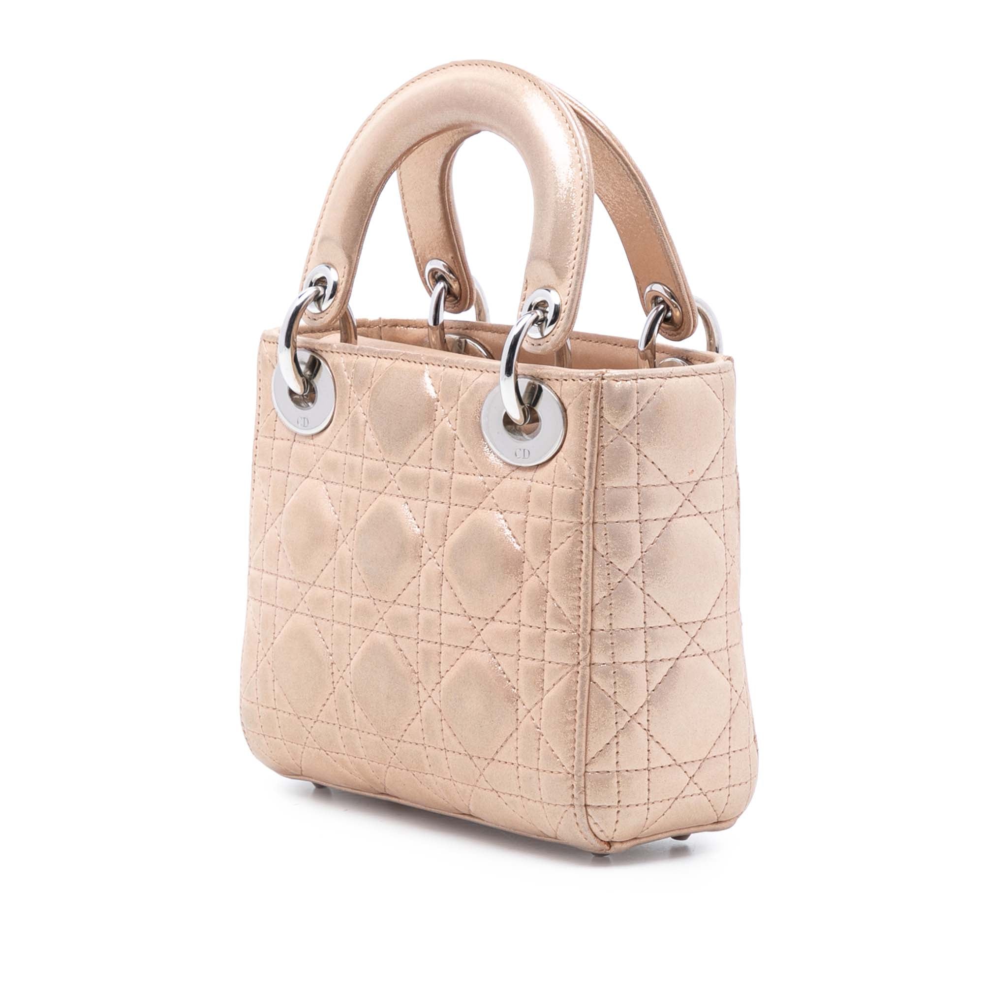 Dior Mini Iridescent Lambskin Cannage Lady Dior - image 2