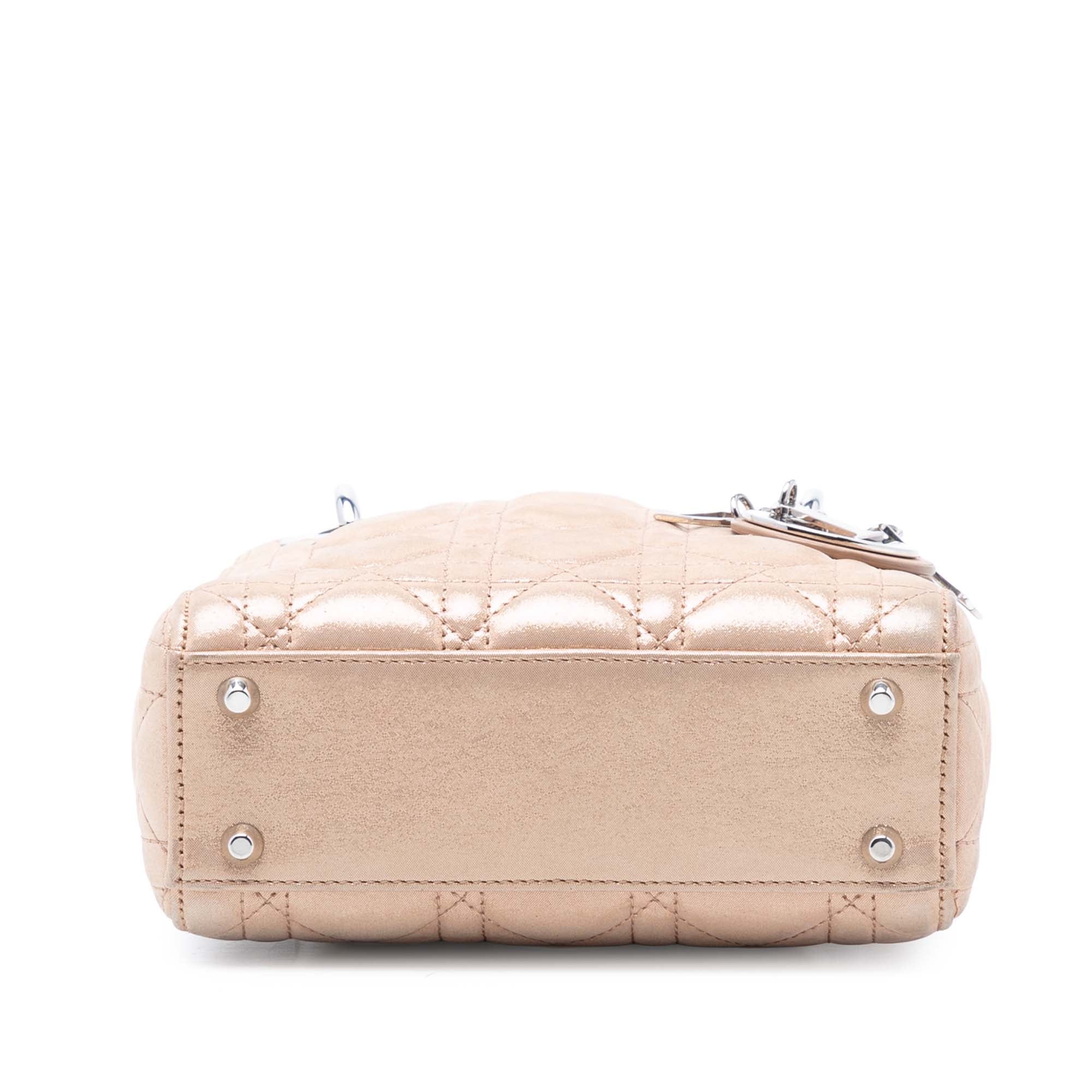 Dior Mini Iridescent Lambskin Cannage Lady Dior - image 3