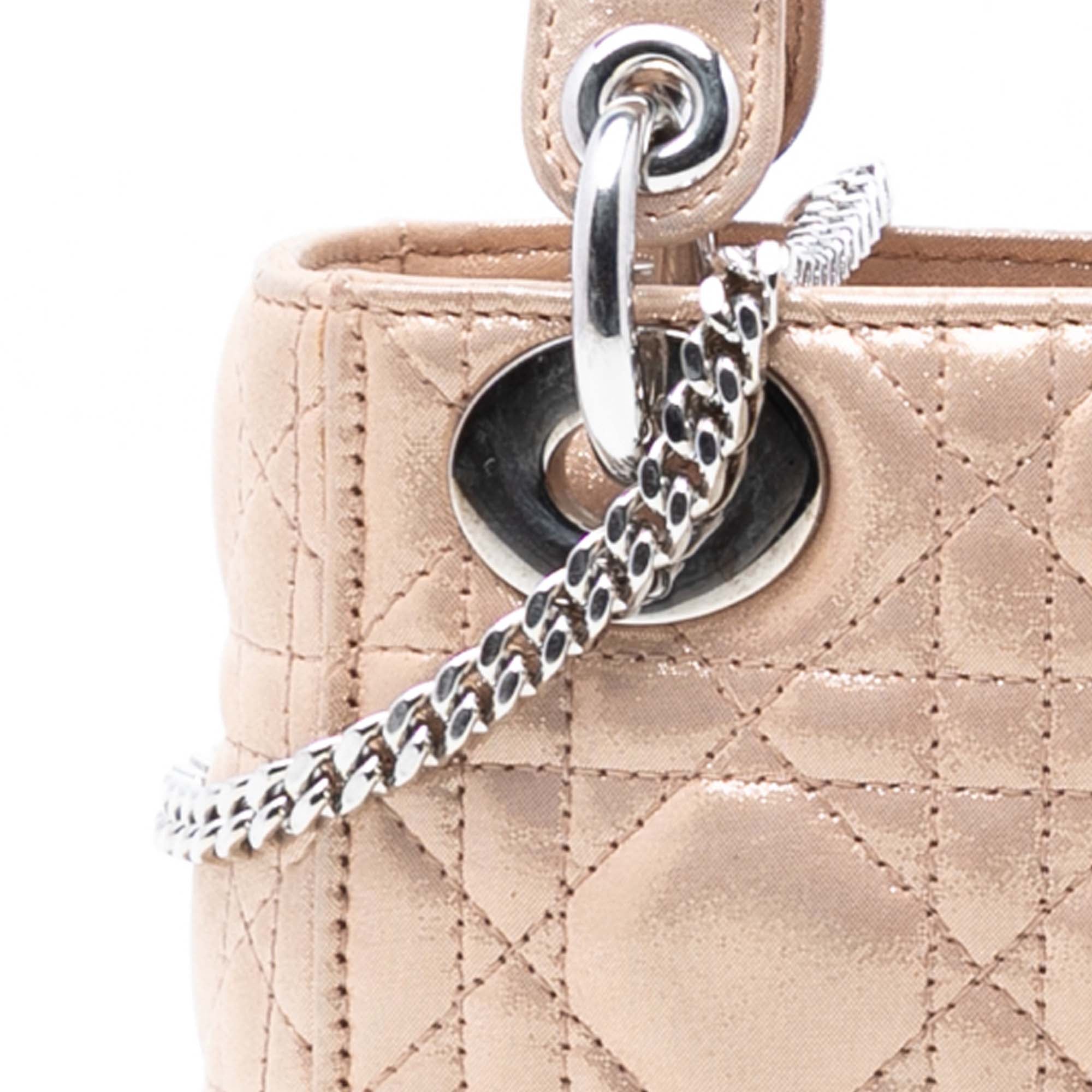 Dior Mini Iridescent Lambskin Cannage Lady Dior - image 7