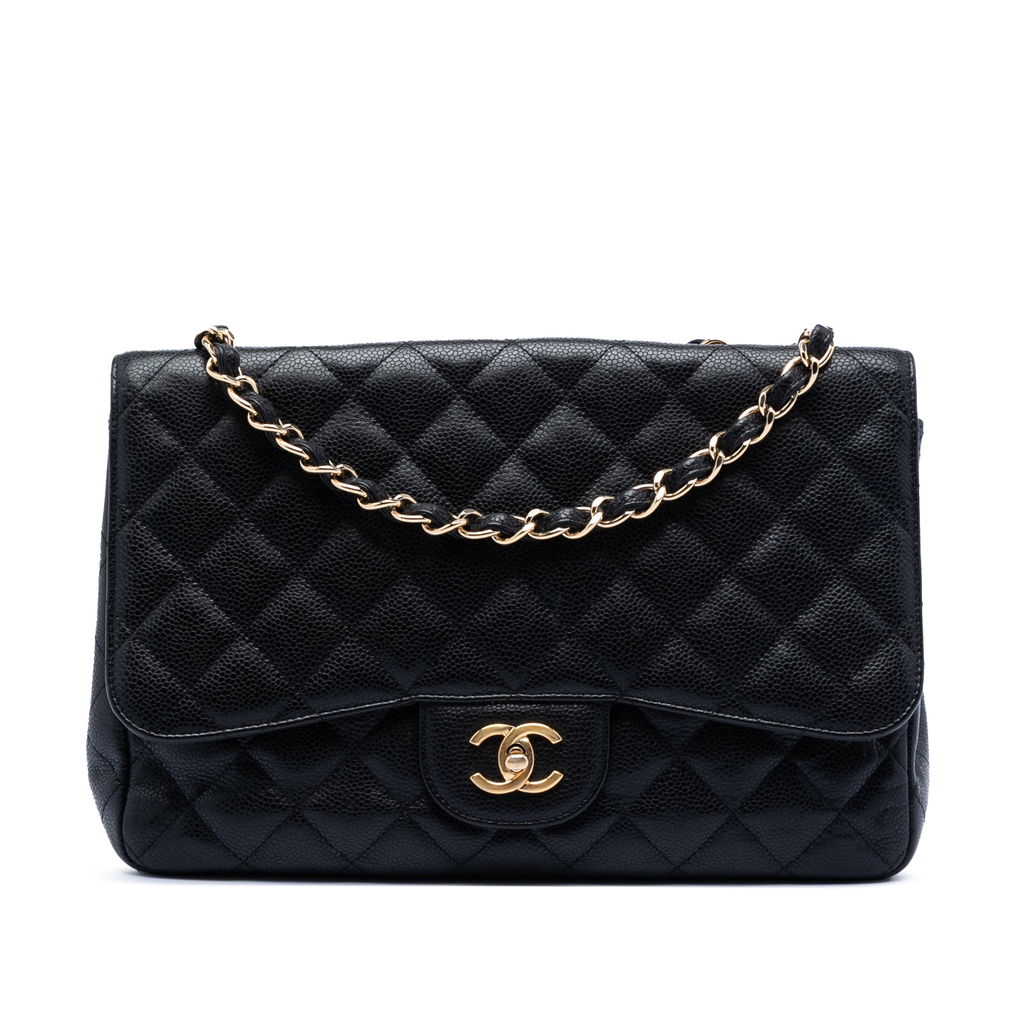 Chanel Jumbo Classic Caviar Single Flap - image 1
