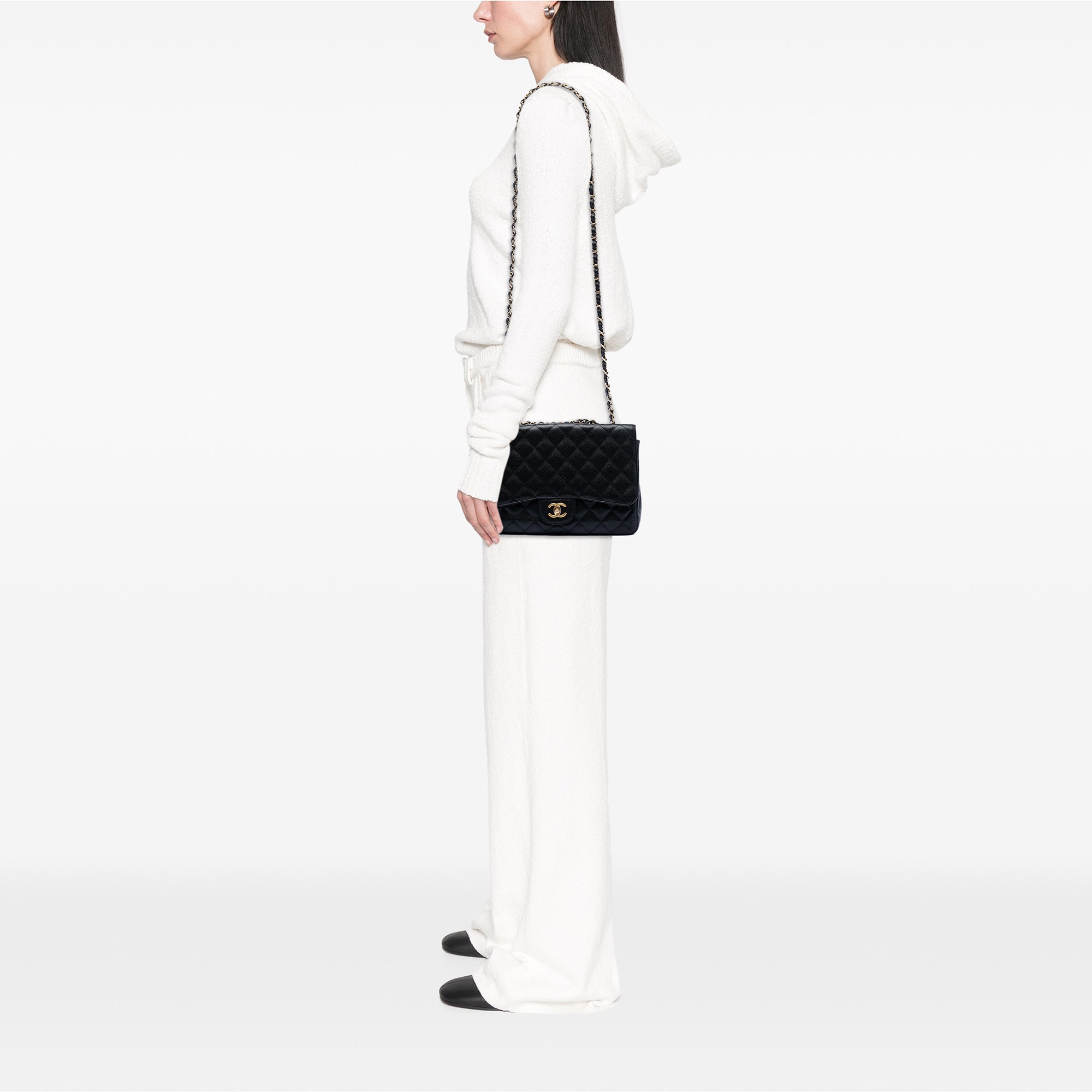 Chanel Jumbo Classic Caviar Single Flap - image 7