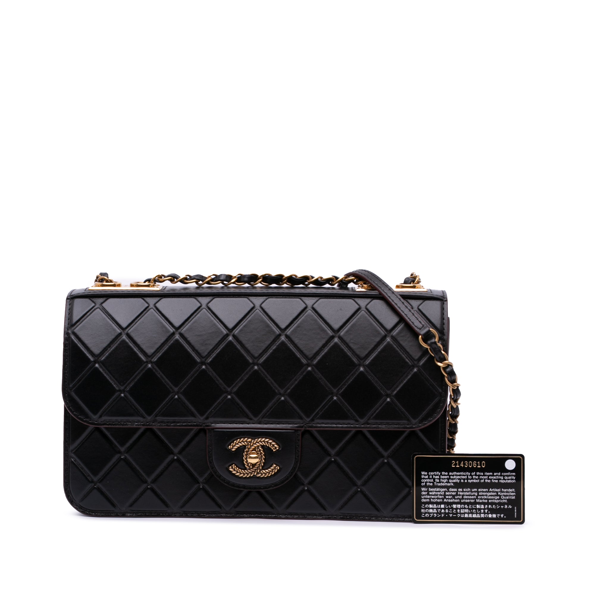 Chanel Embossed Calfskin Single Flap - image 12