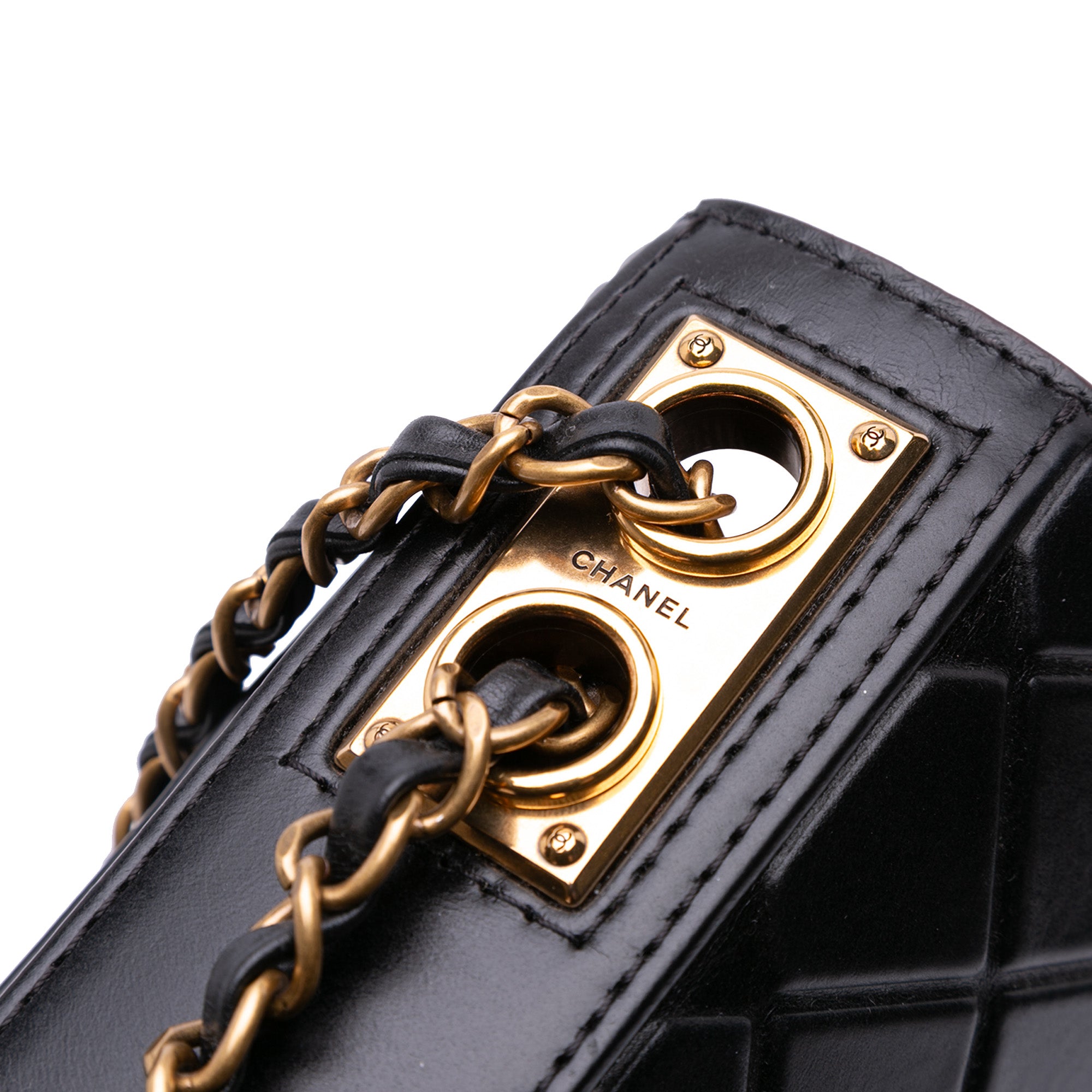 Chanel Embossed Calfskin Single Flap - image 8