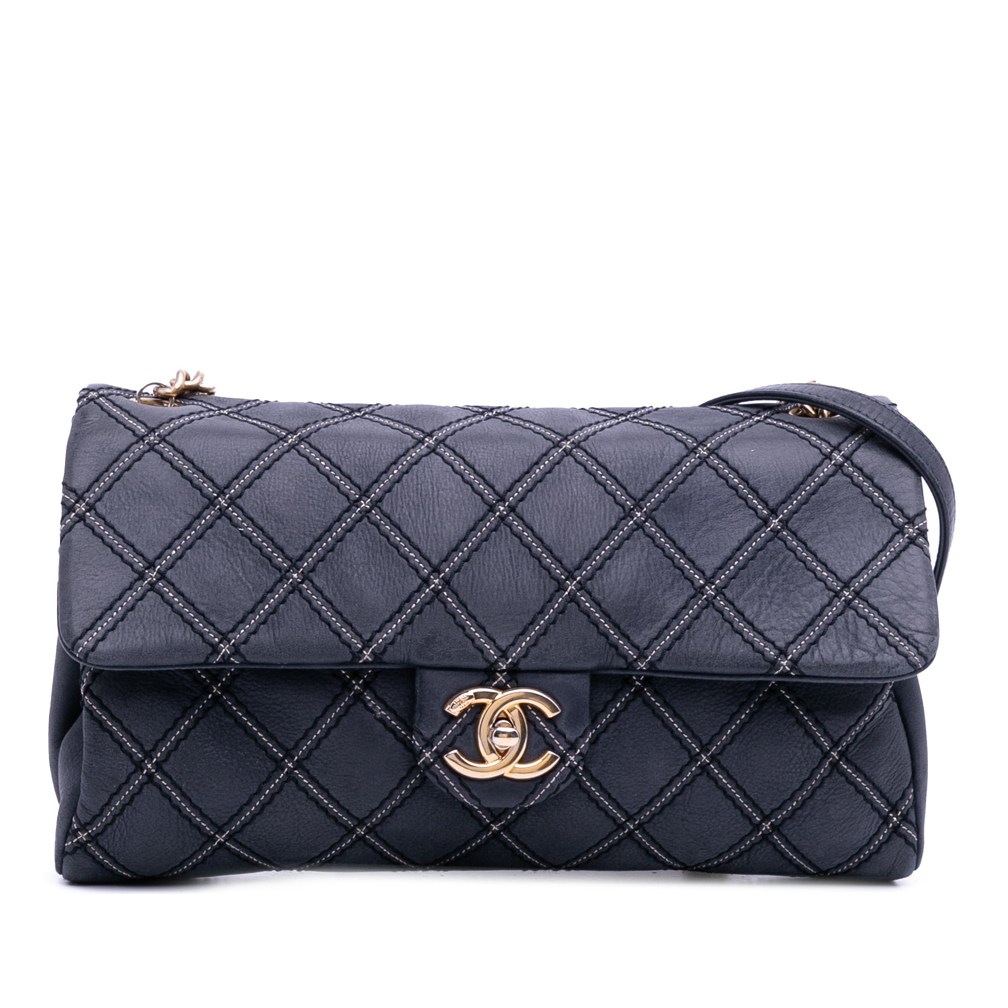 Chanel Jumbo Quilted Calfskin Triple Stitched Flap - image 1