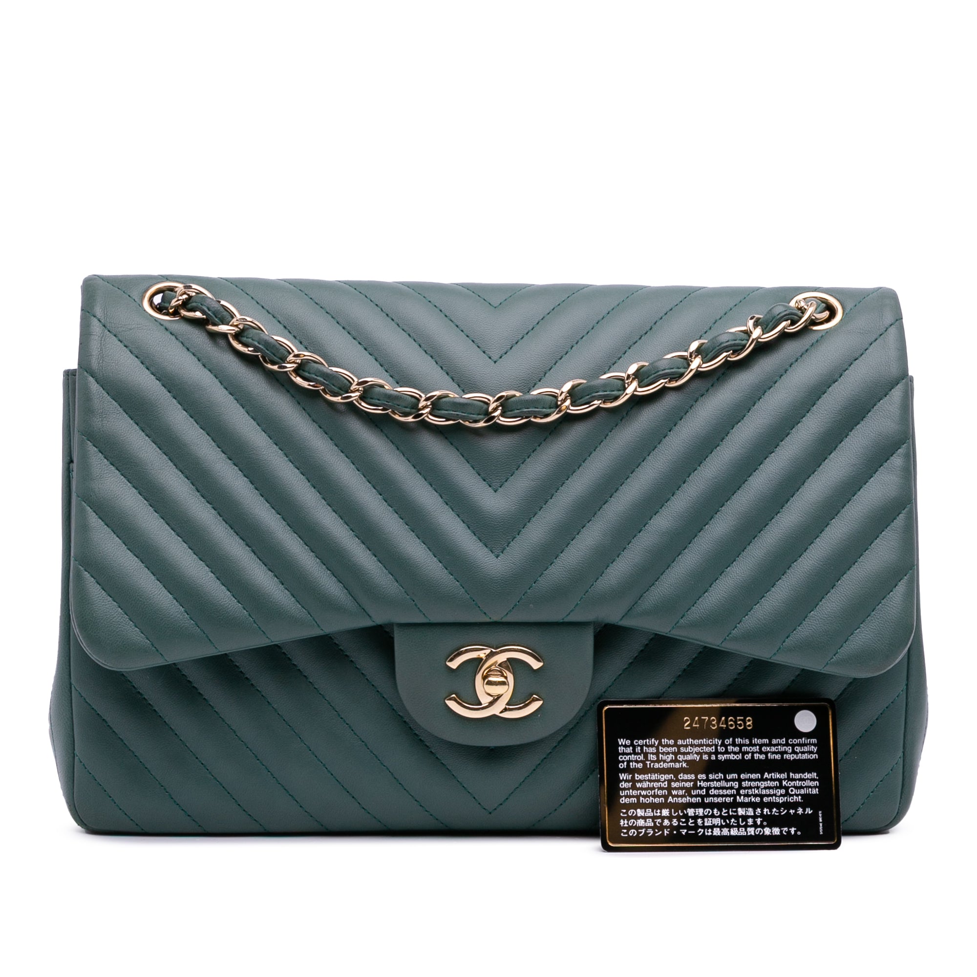 Chanel Jumbo Classic Chevron Lambskin Double Flap