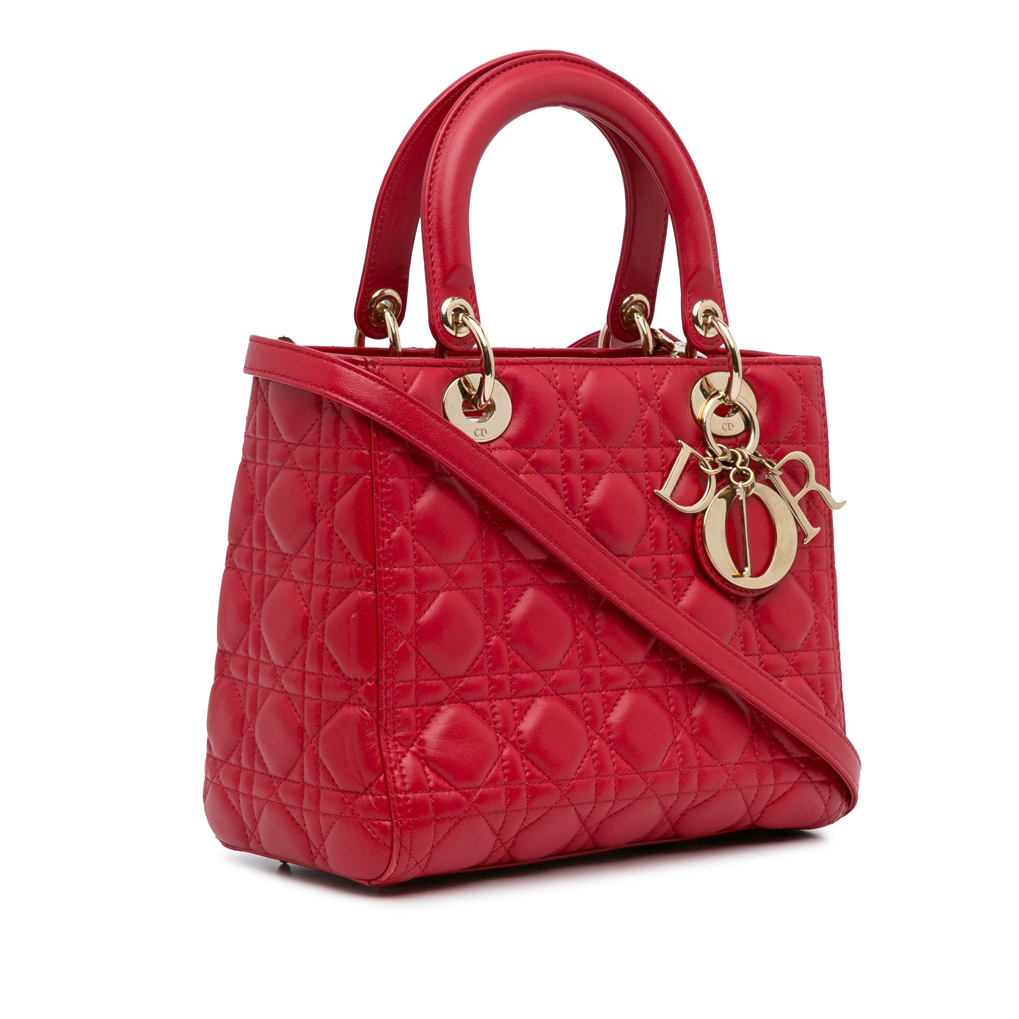 Dior Medium Lambskin Cannage Lady Dior - image 2