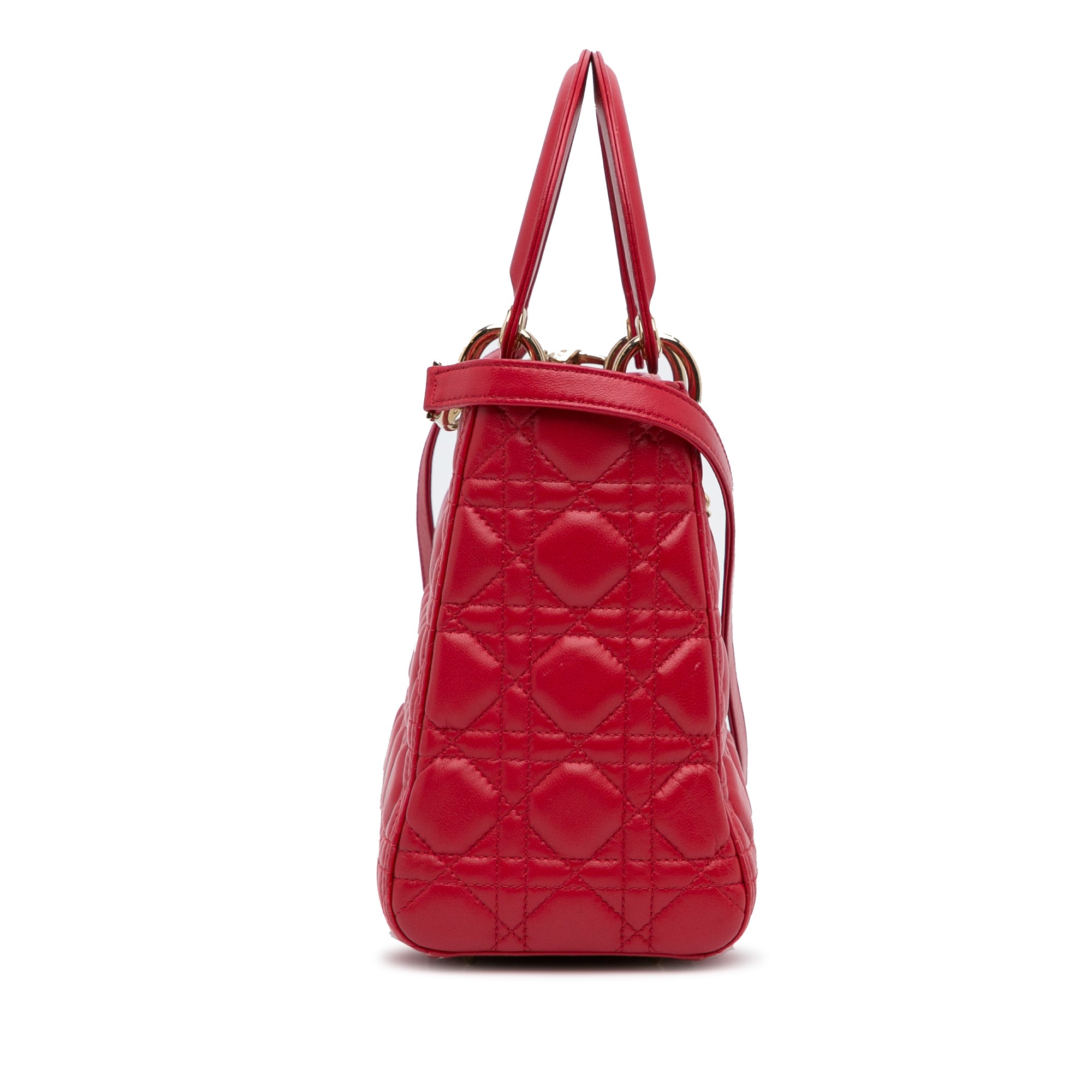 Dior Medium Lambskin Cannage Lady Dior - image 8