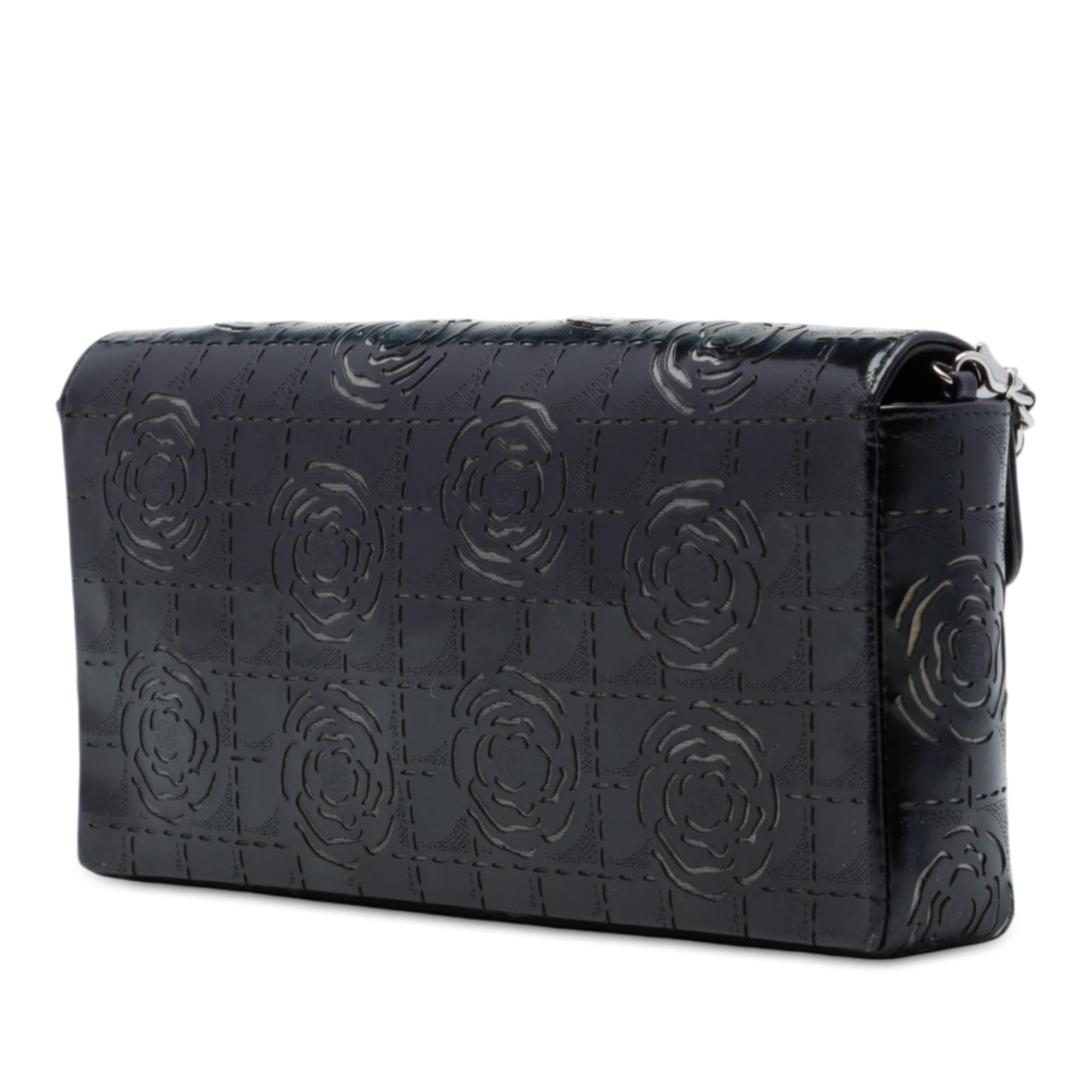 Chanel Laser Cut Camellia Patent East West Flap - image 2