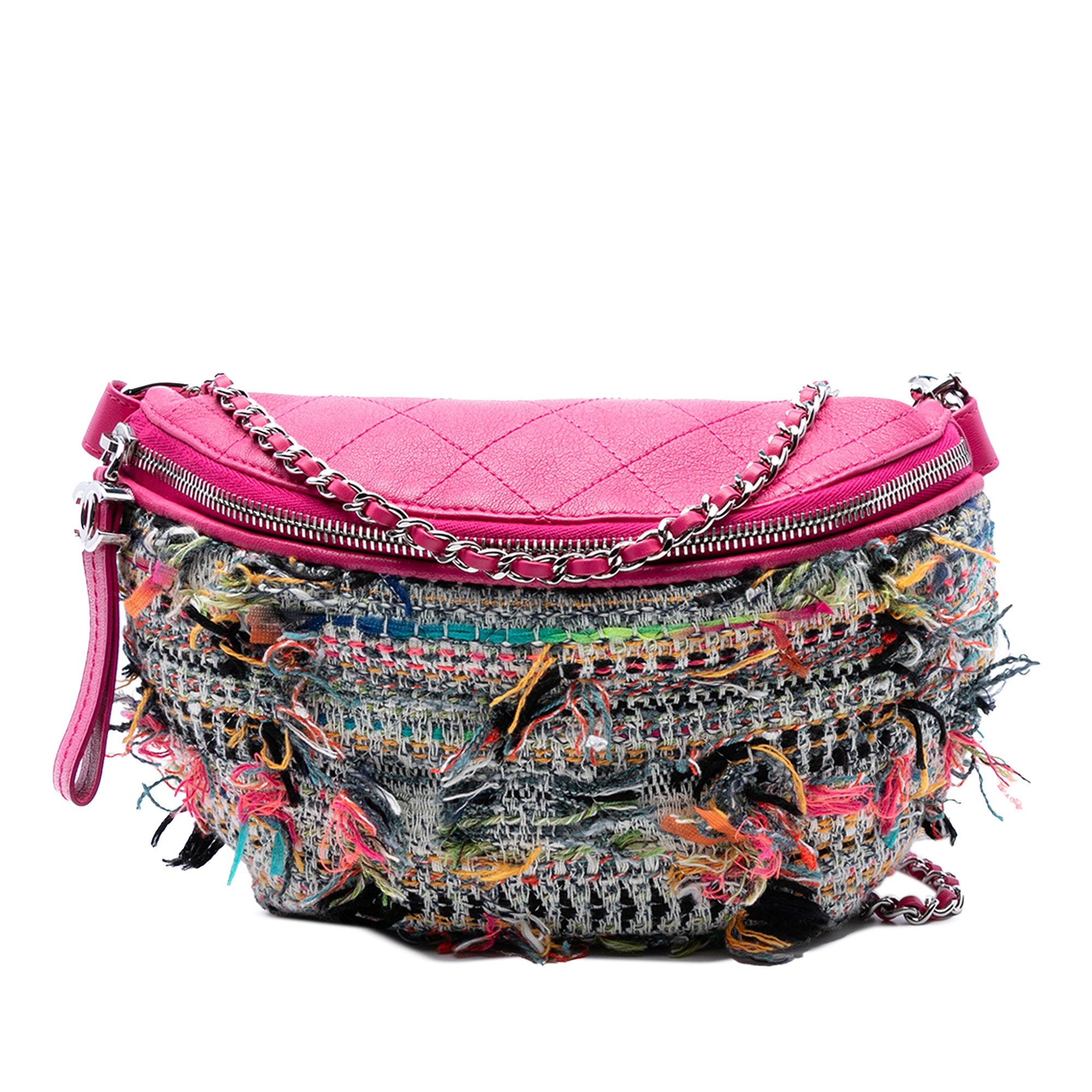 Chanel Tweed and Stitched Calfskin Gabrielle Waist Bag - image 1