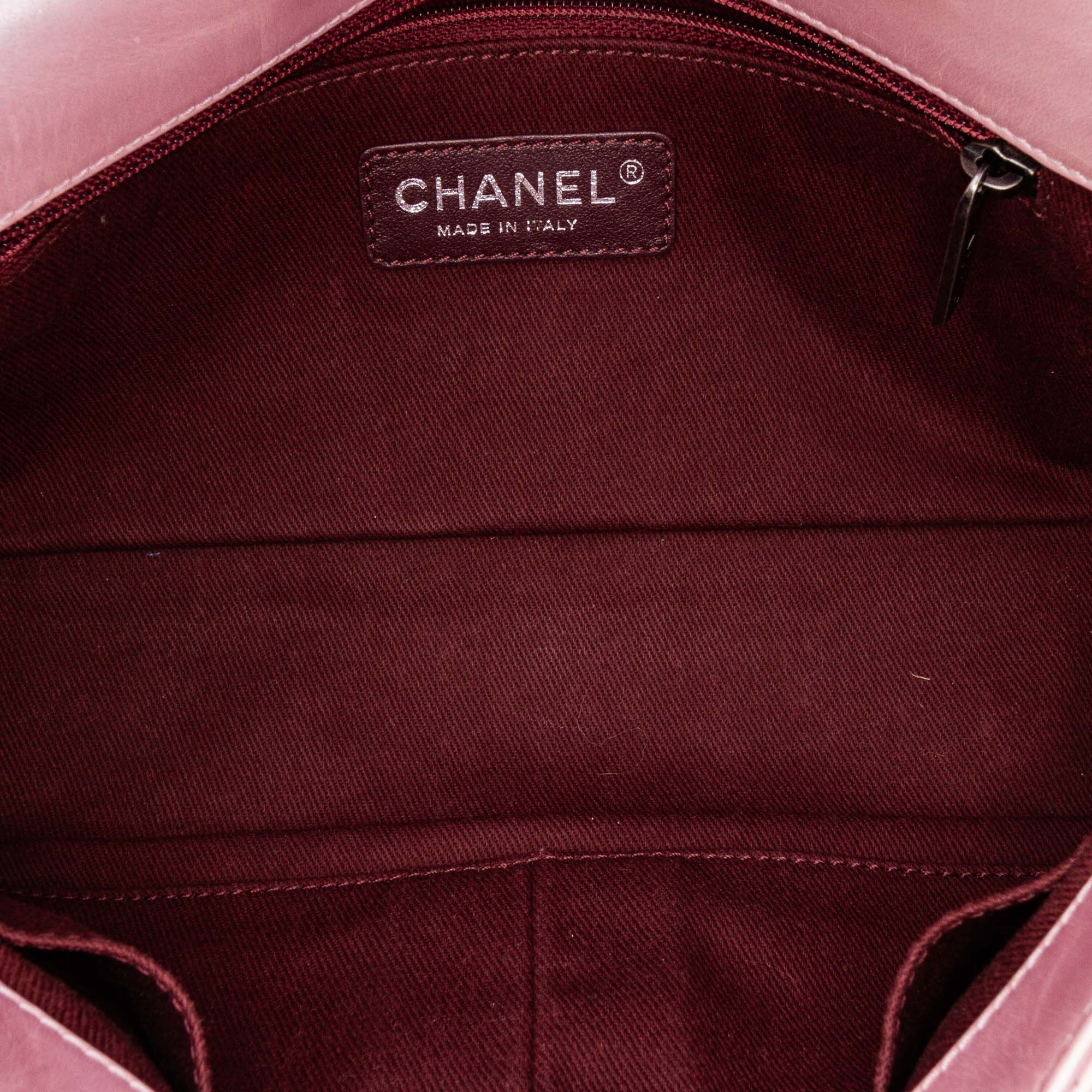 Chanel Medium Quilted Metallic Calfskin Coco Pleats Chain Flap - image 4