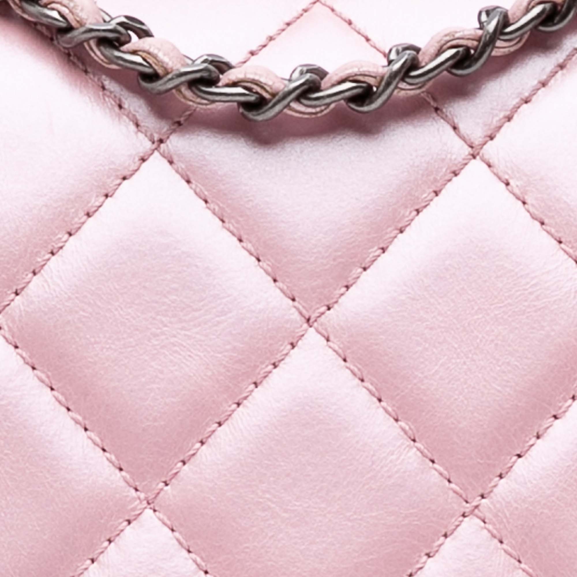 Chanel Medium Quilted Metallic Calfskin Coco Pleats Chain Flap - image 6
