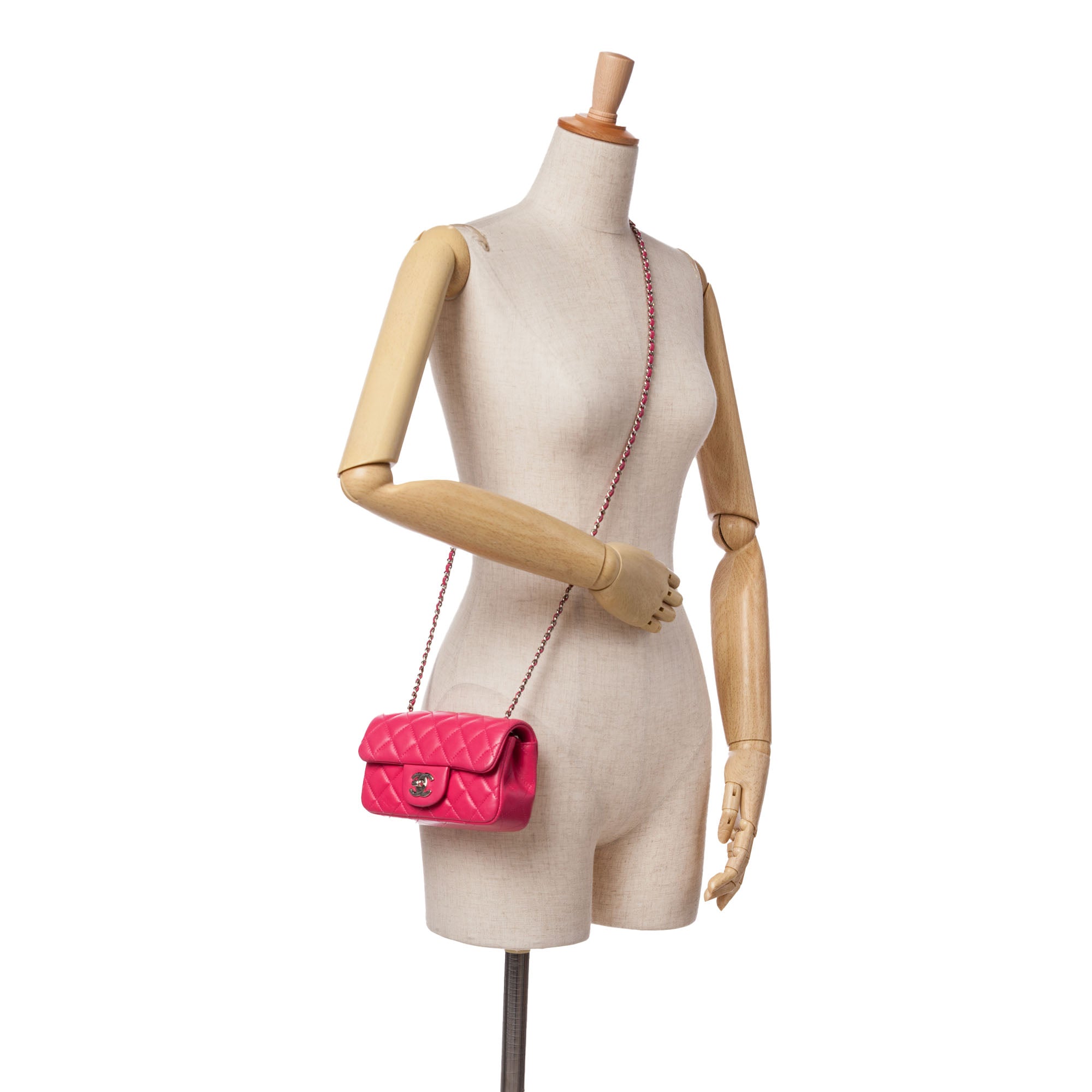 Chanel Extra Mini Rectangular Classic Lambskin Single Flap - image 10