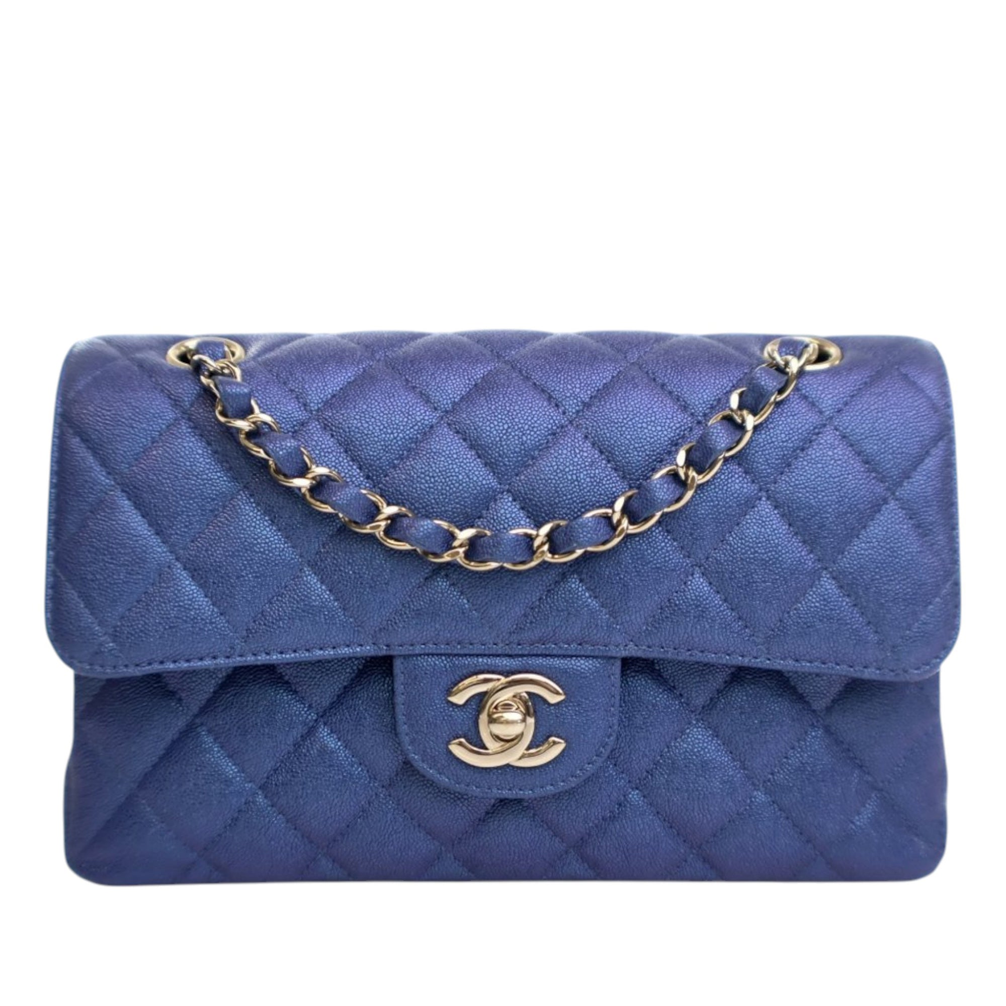 Chanel Small Classic Iridescent Caviar Double Flap - image 1