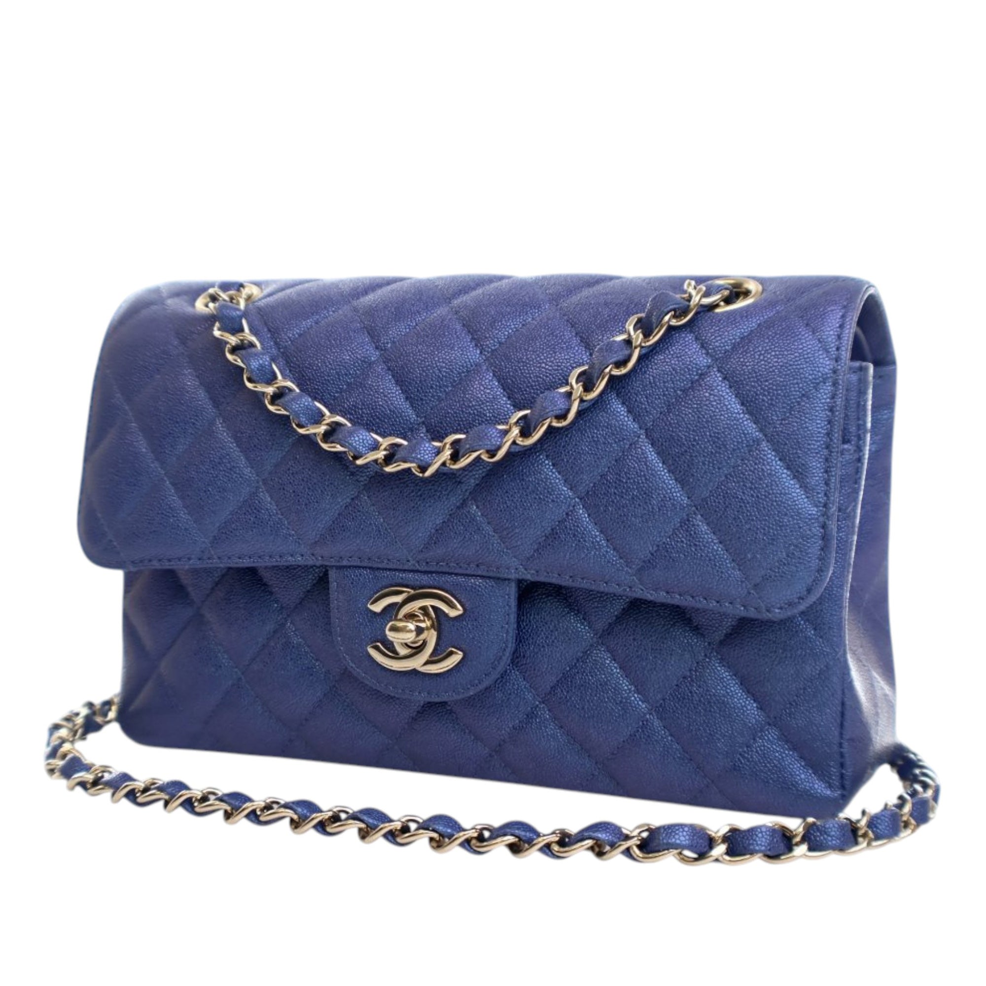 Chanel Small Classic Iridescent Caviar Double Flap - image 2