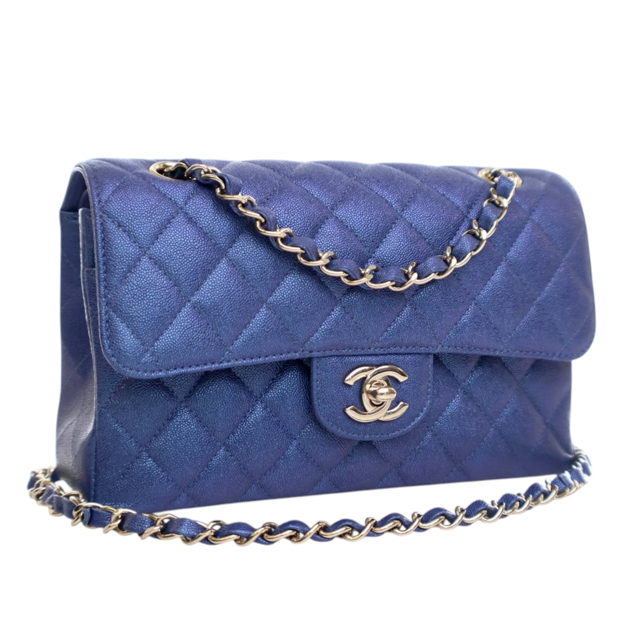 Chanel Small Classic Iridescent Caviar Double Flap - image 3