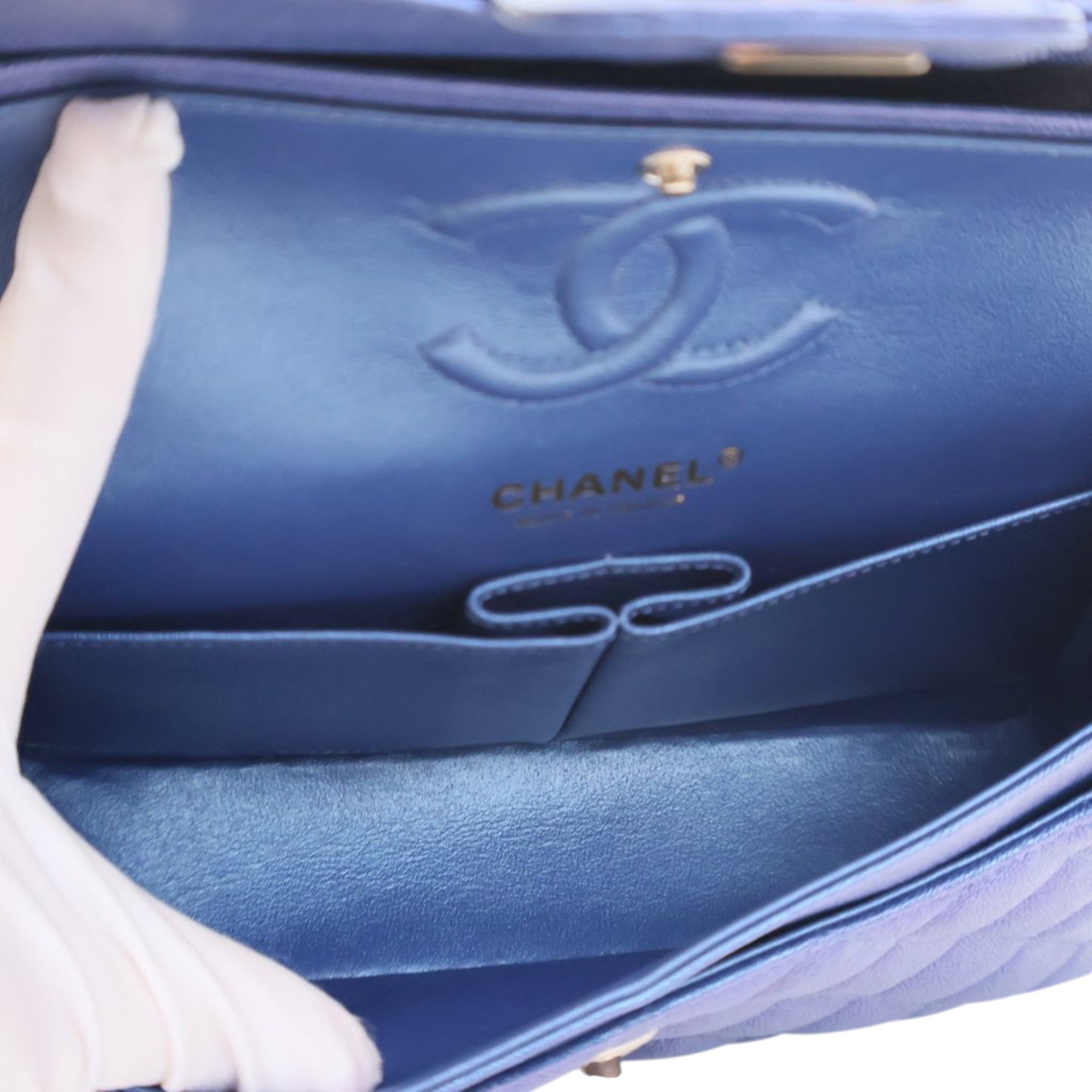 Chanel Small Classic Iridescent Caviar Double Flap - image 6