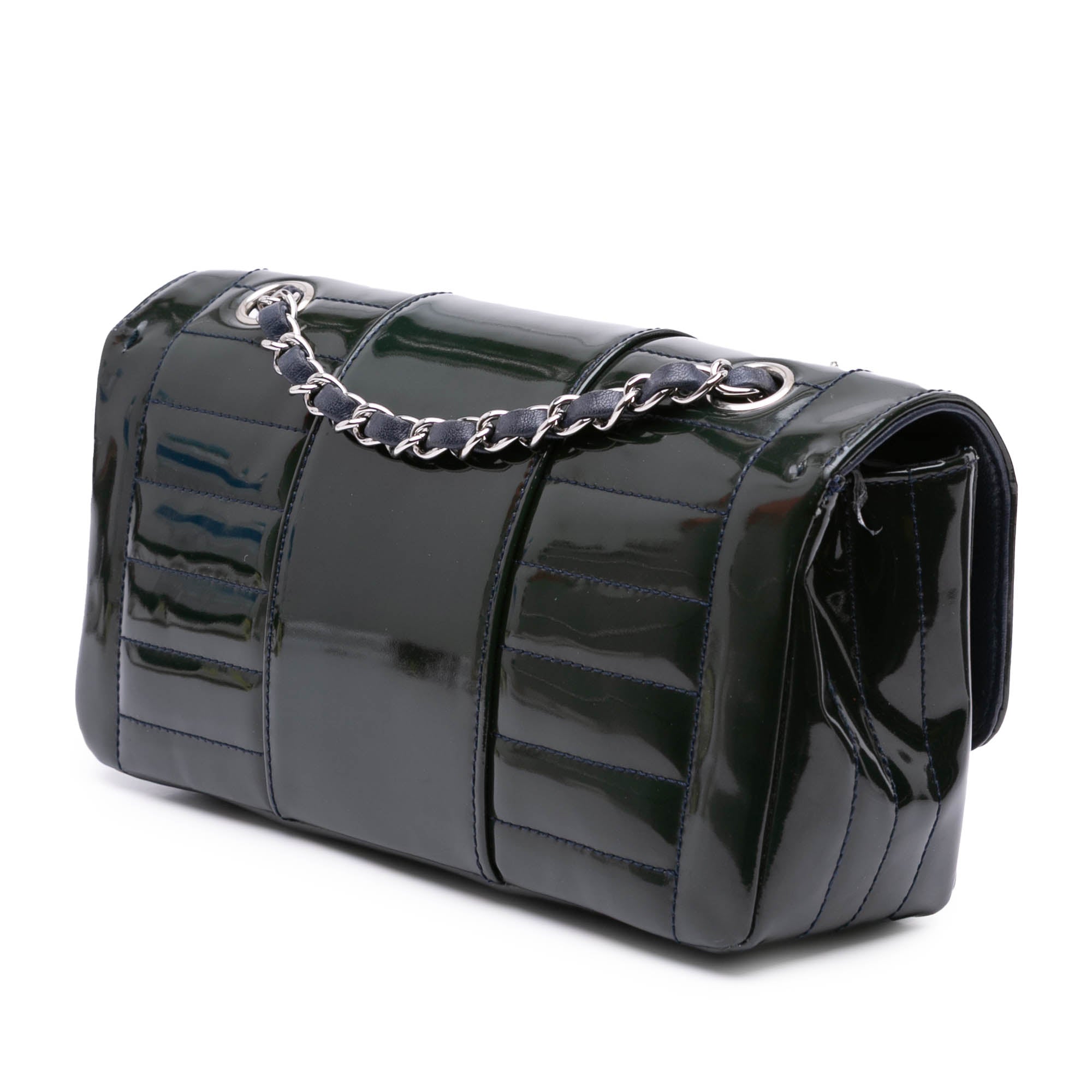 Chanel Medium Quilted Patent Horizontal Single Flap - image 2