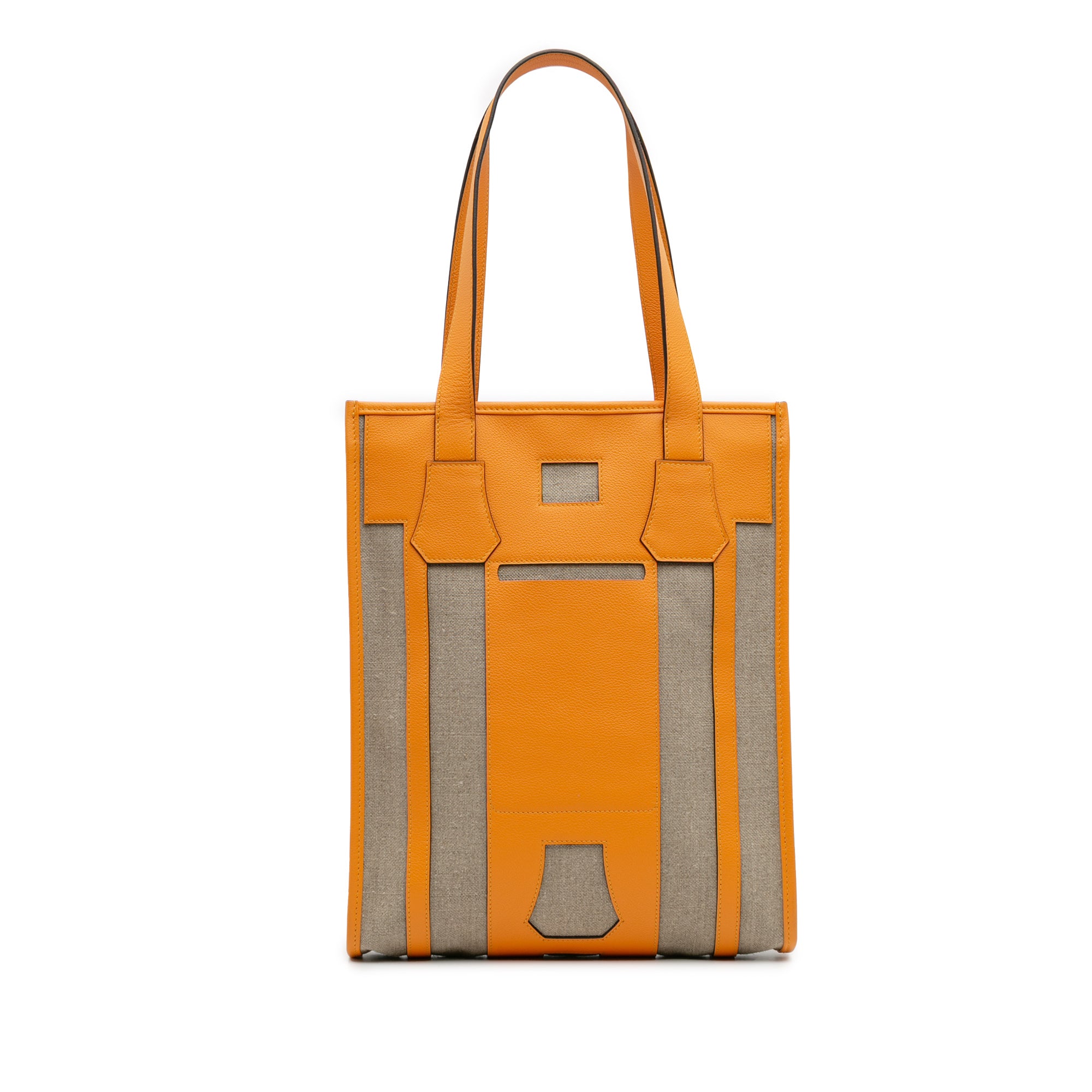 Hermès Evergrain and Toile Petit H Bell Tote - image 1