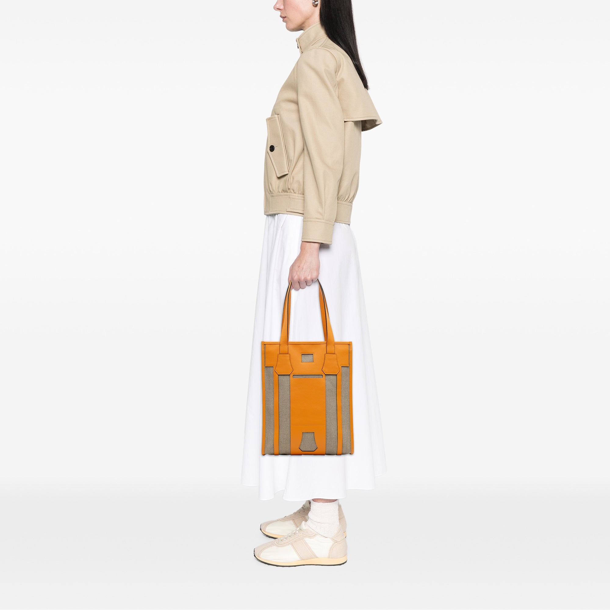 Hermès Evergrain and Toile Petit H Bell Tote - image 12