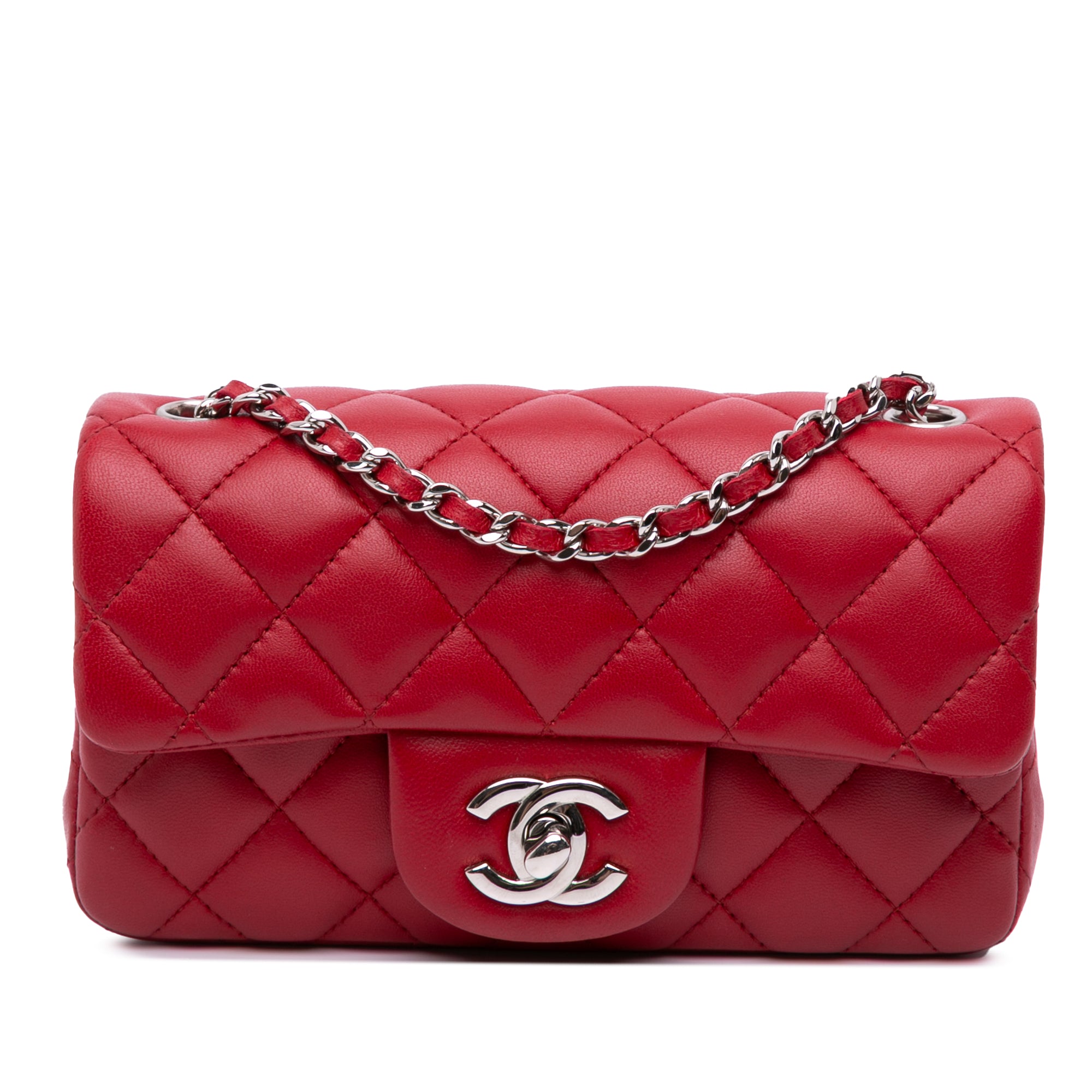 Chanel Extra Mini Rectangular Classic Lambskin Single Flap - image 1