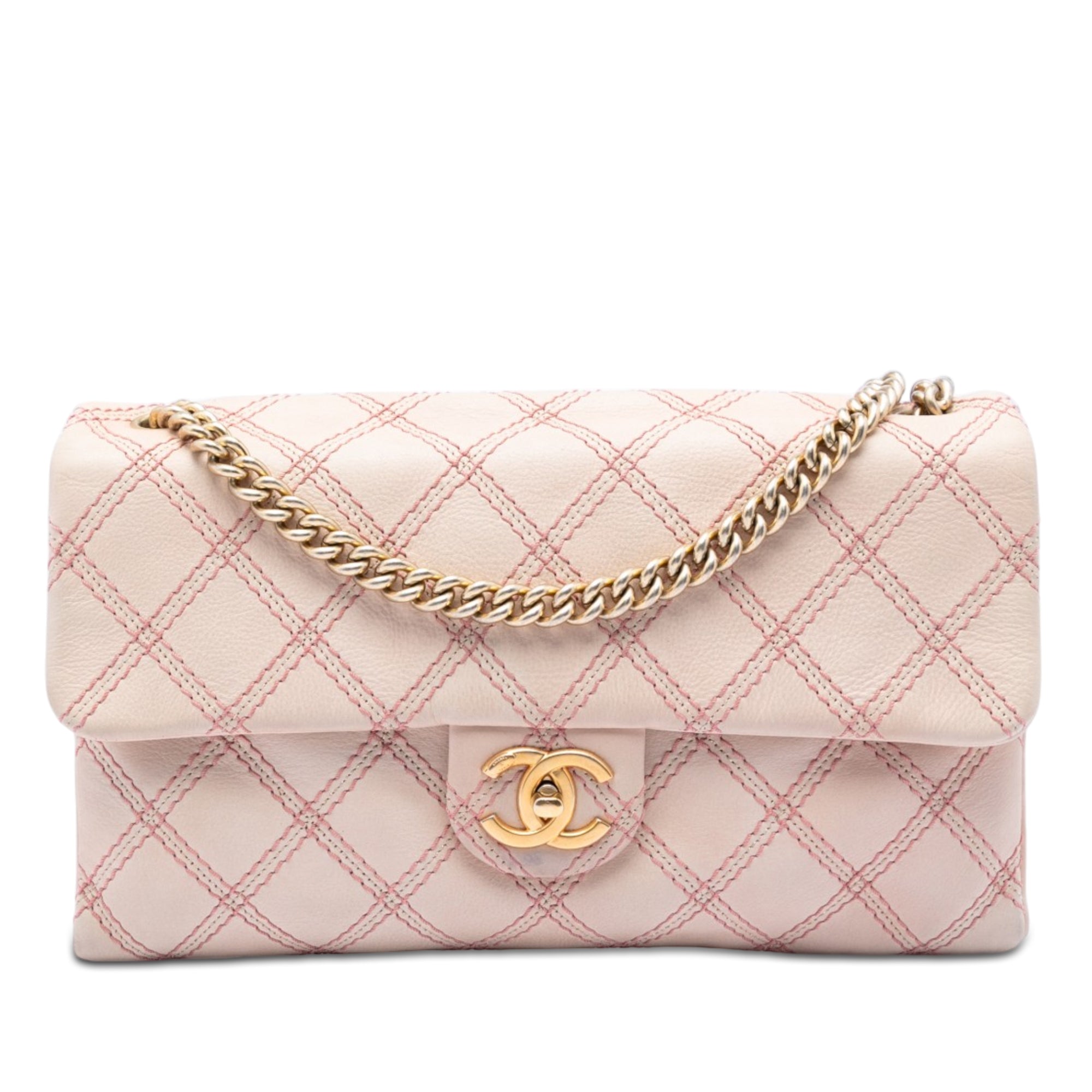Chanel Jumbo Quilted Calfskin Triple Stitched Flap - image 1
