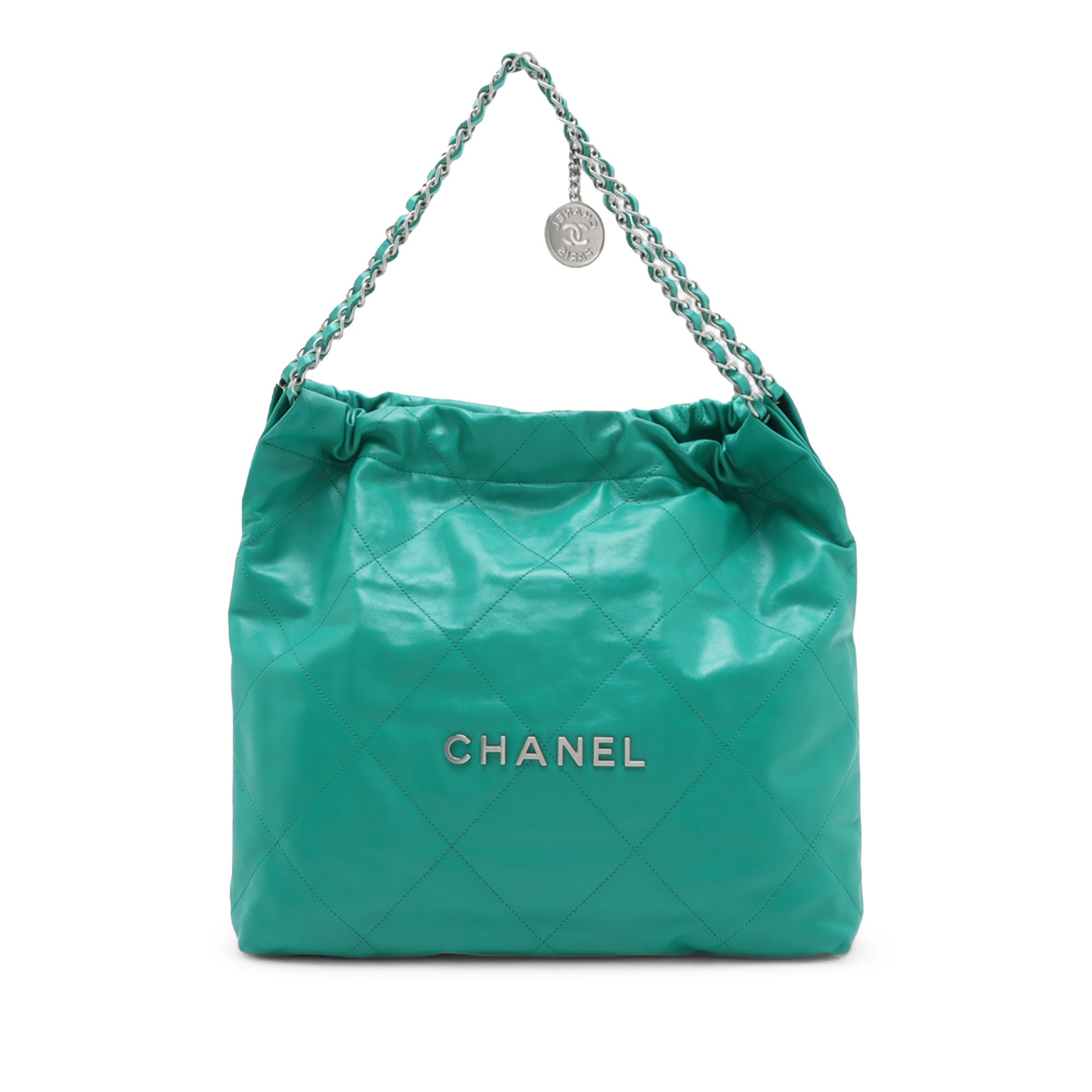 Chanel Medium Quilted Shiny Calfskin 22 Handbag - image 1