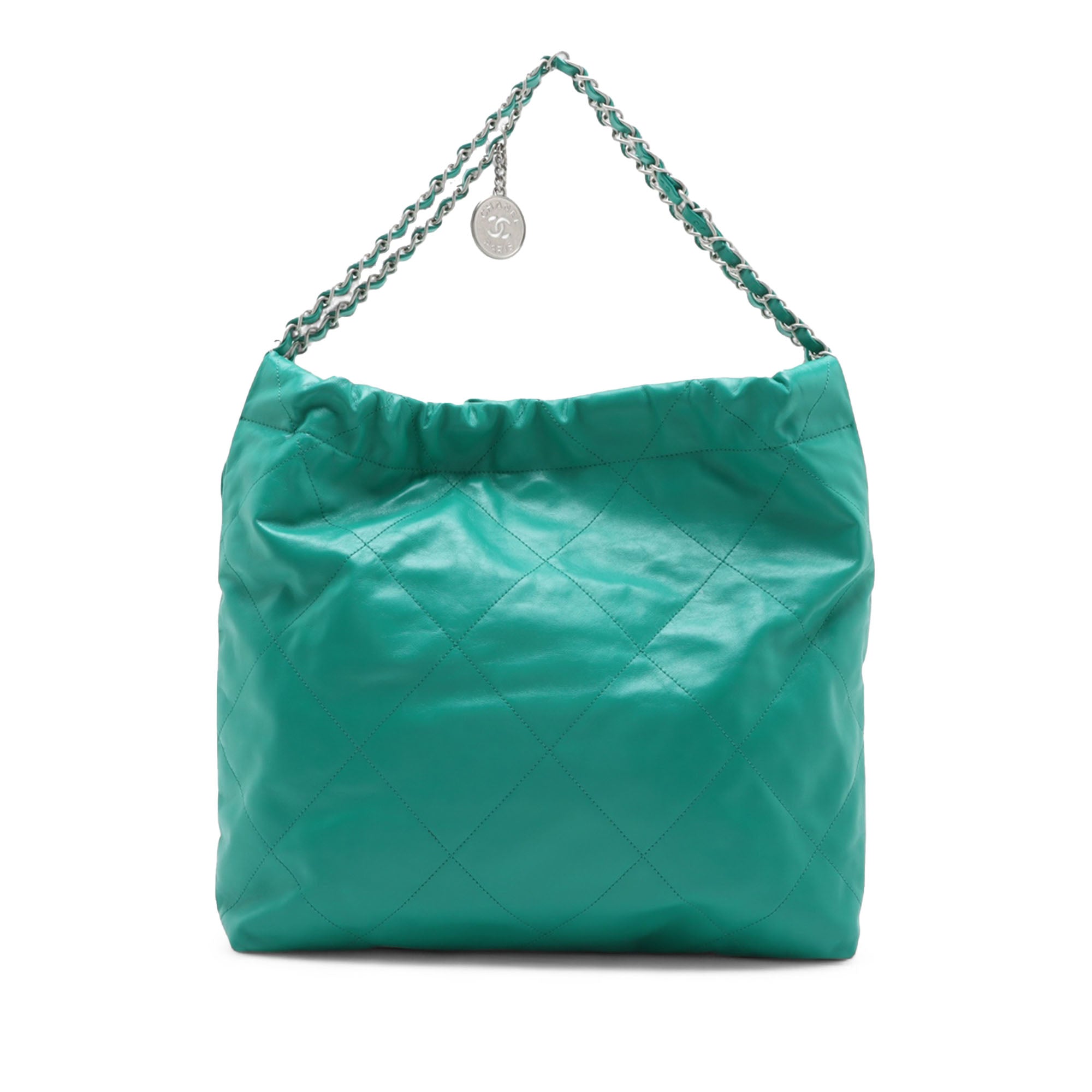 Chanel Medium Quilted Shiny Calfskin 22 Handbag - image 2