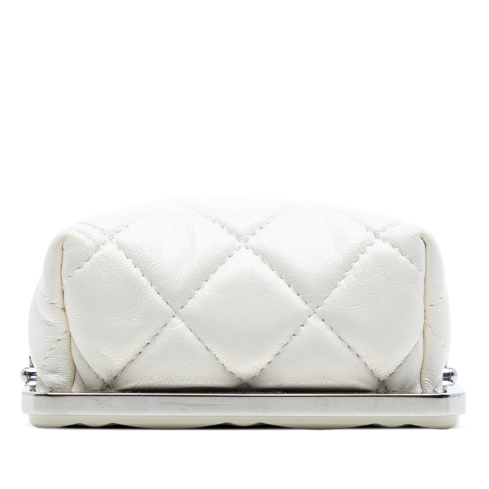 Chanel Lambskin and Acrylic Kiss Clutch with Chain - image 3