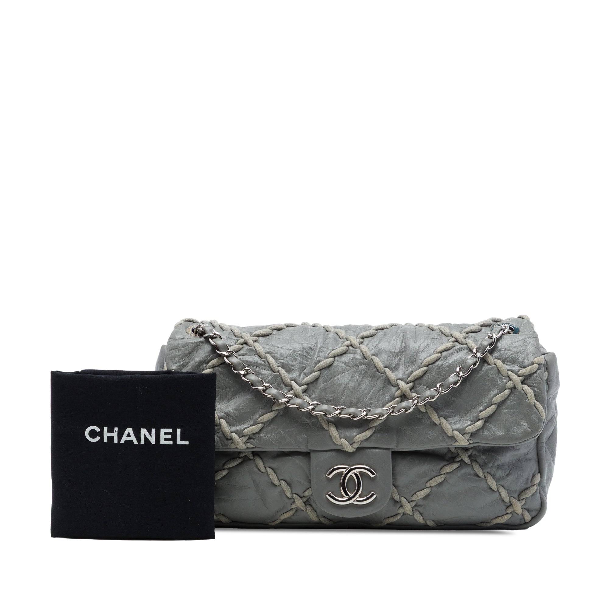 Chanel Medium Quilted Crinkled Calfskin Ultra Stitch Flap - image 7