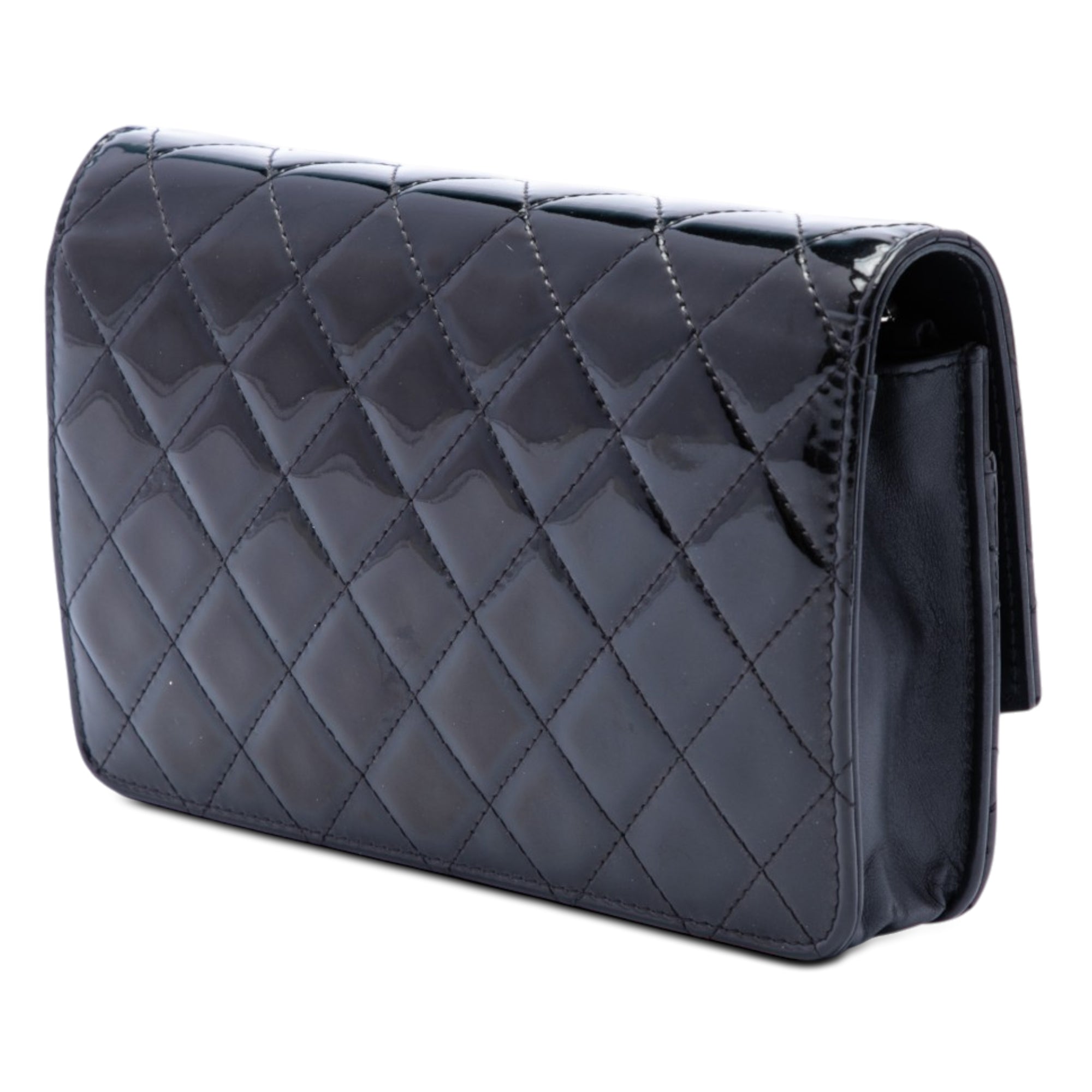 Chanel CC Quilted Patent Brilliant Wallet On Chain - image 2