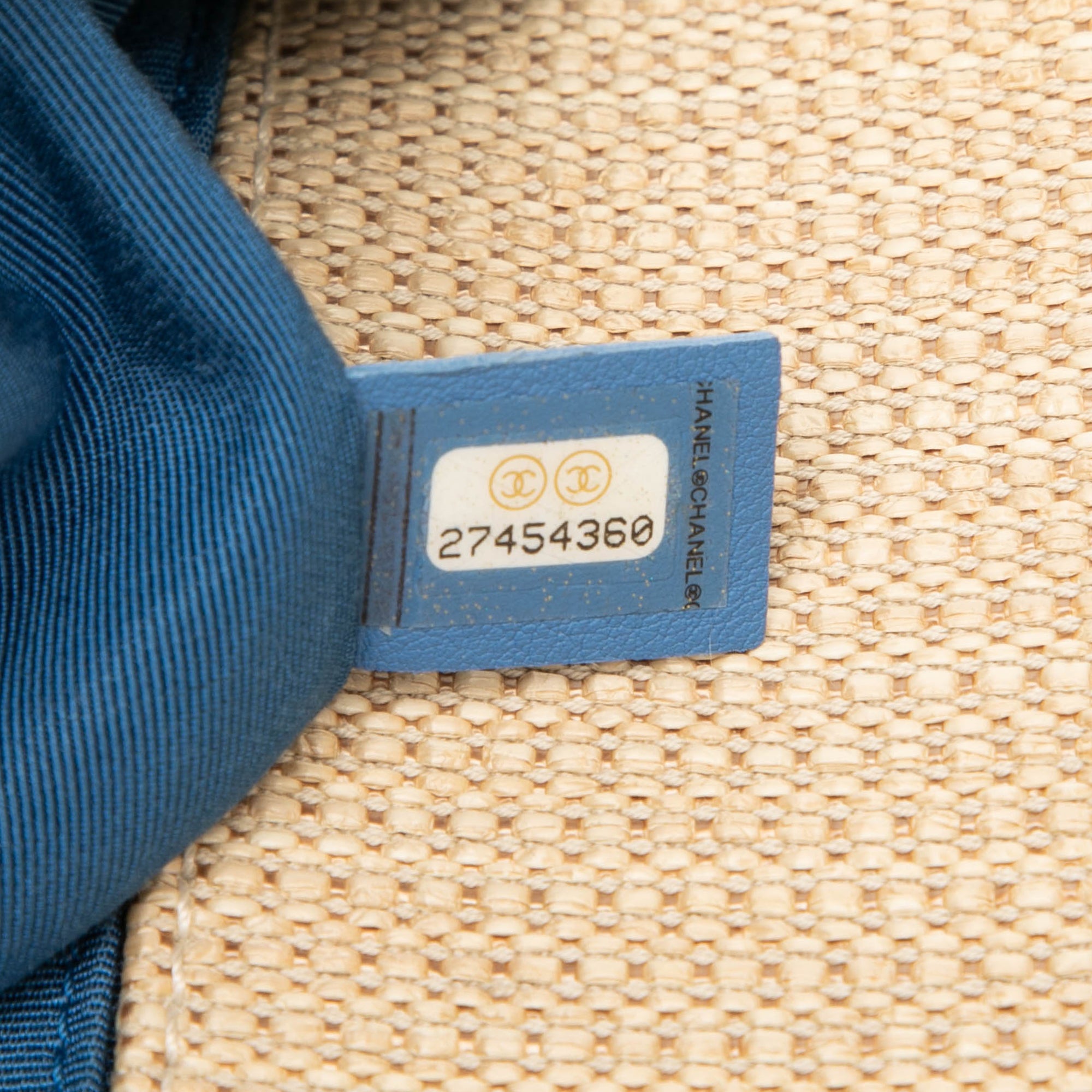 Chanel Old Medium Chevron Raffia Boy Flap - image 6