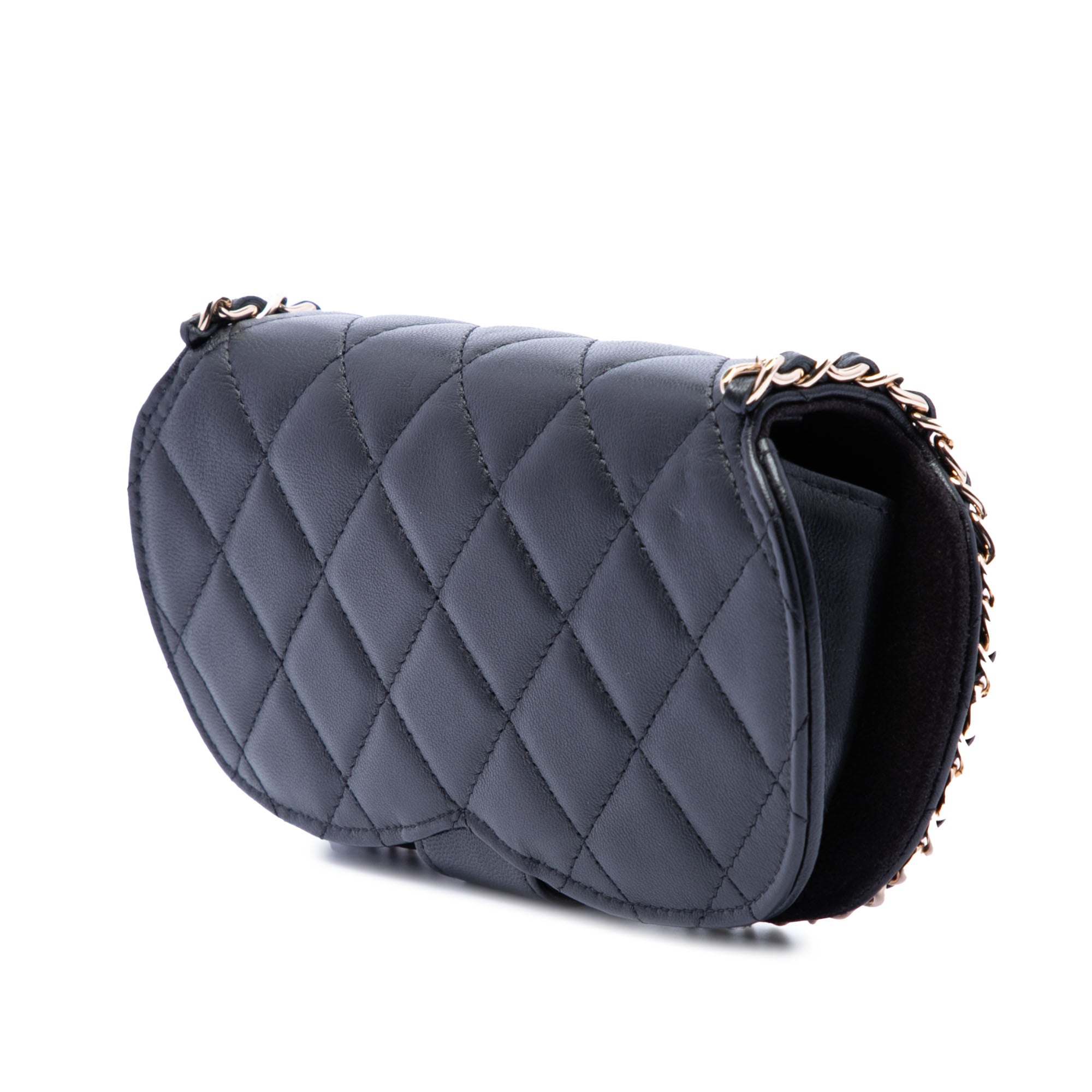 Chanel CC Quilted Lambskin Chain Around Sunglasses Case - image 2