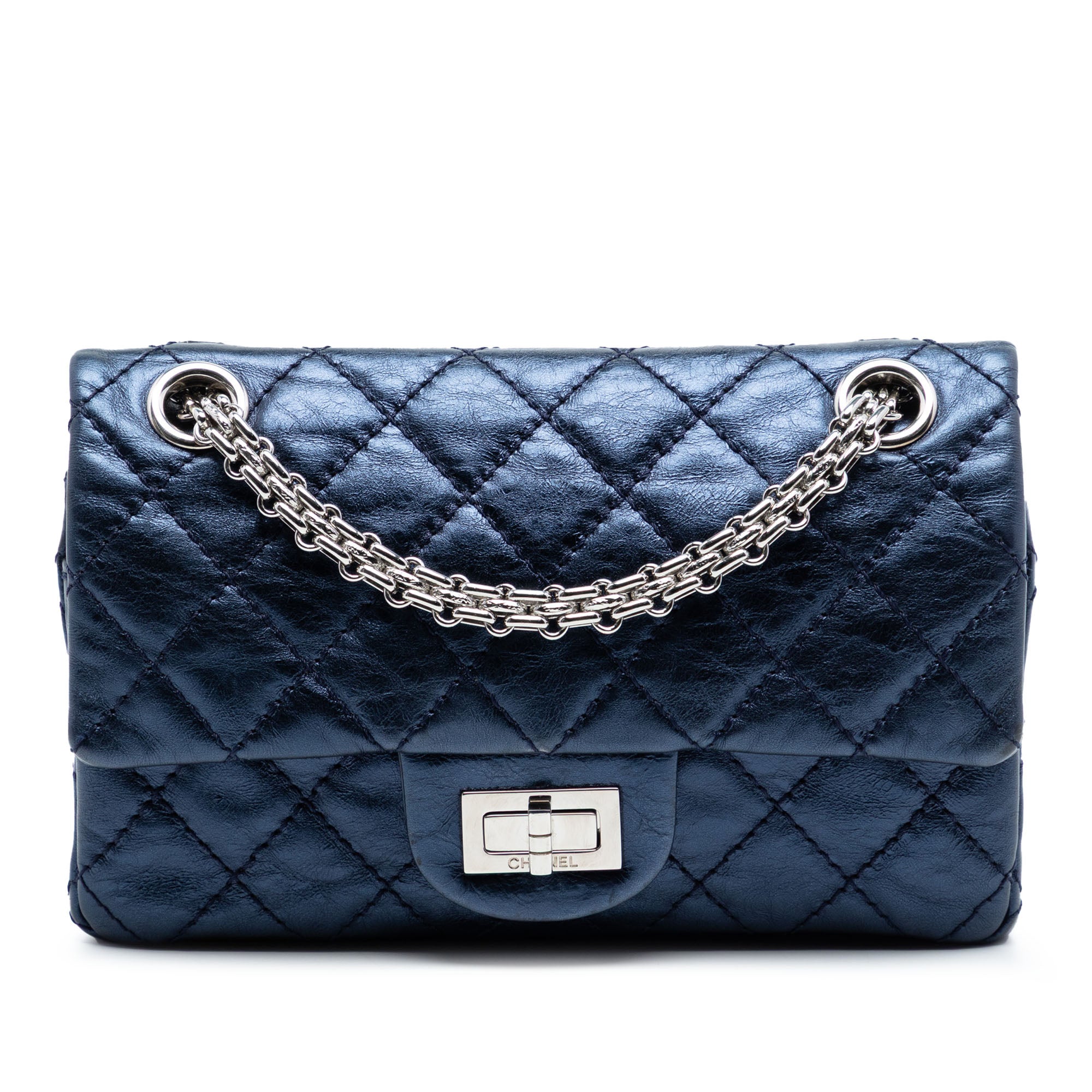 Chanel Metallic Aged Calfskin Reissue 2.55 Double Flap 224 - image 1