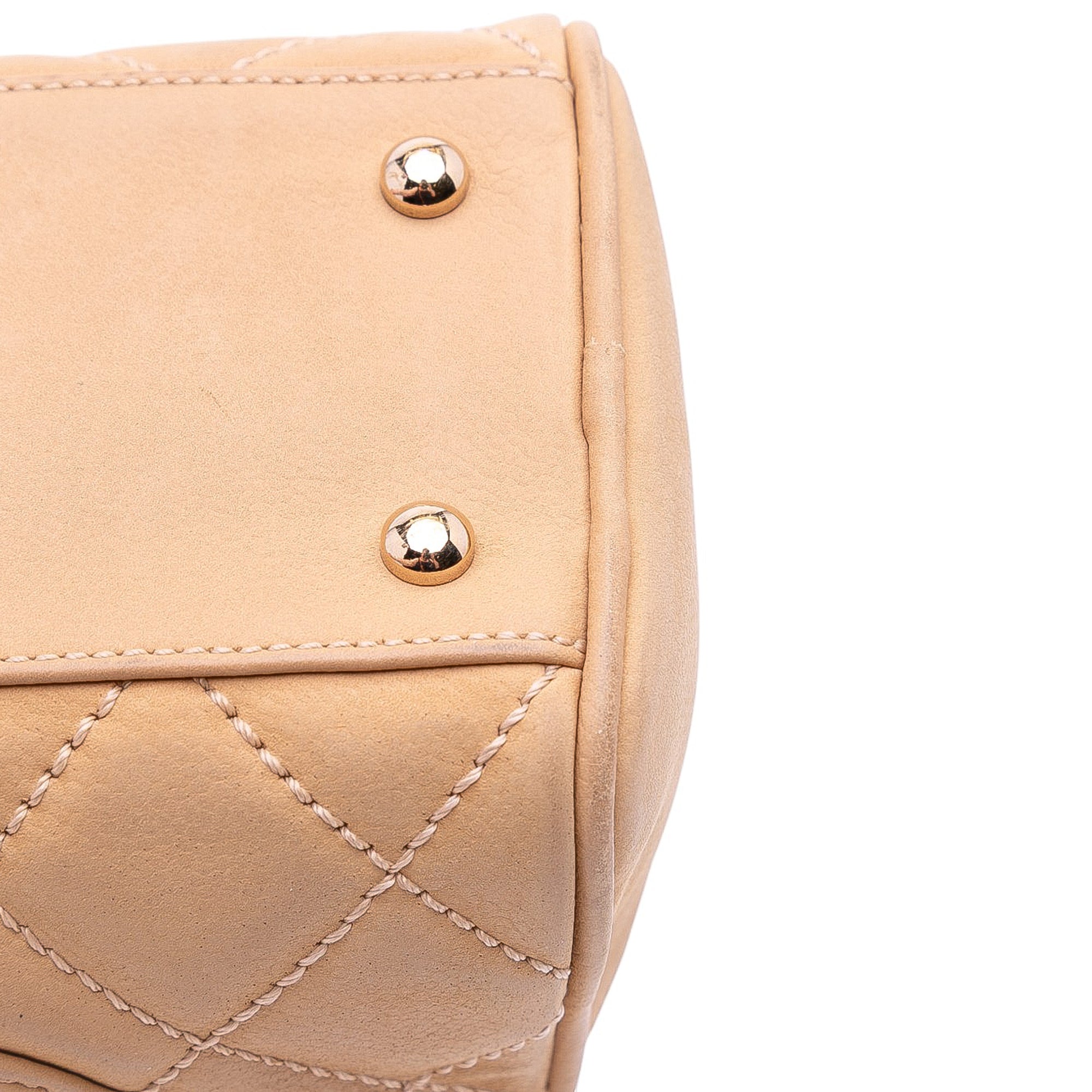 Chanel CC Quilted Caviar Bowling Bag - image 10